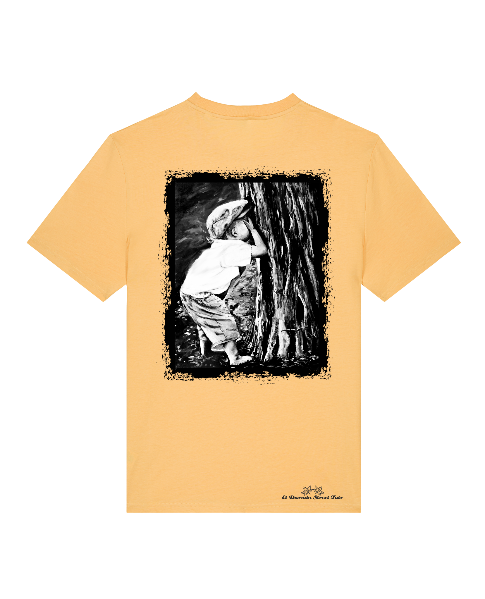 Bio Unisex Medium Fit T-Shirt Verstecken (Backprint)