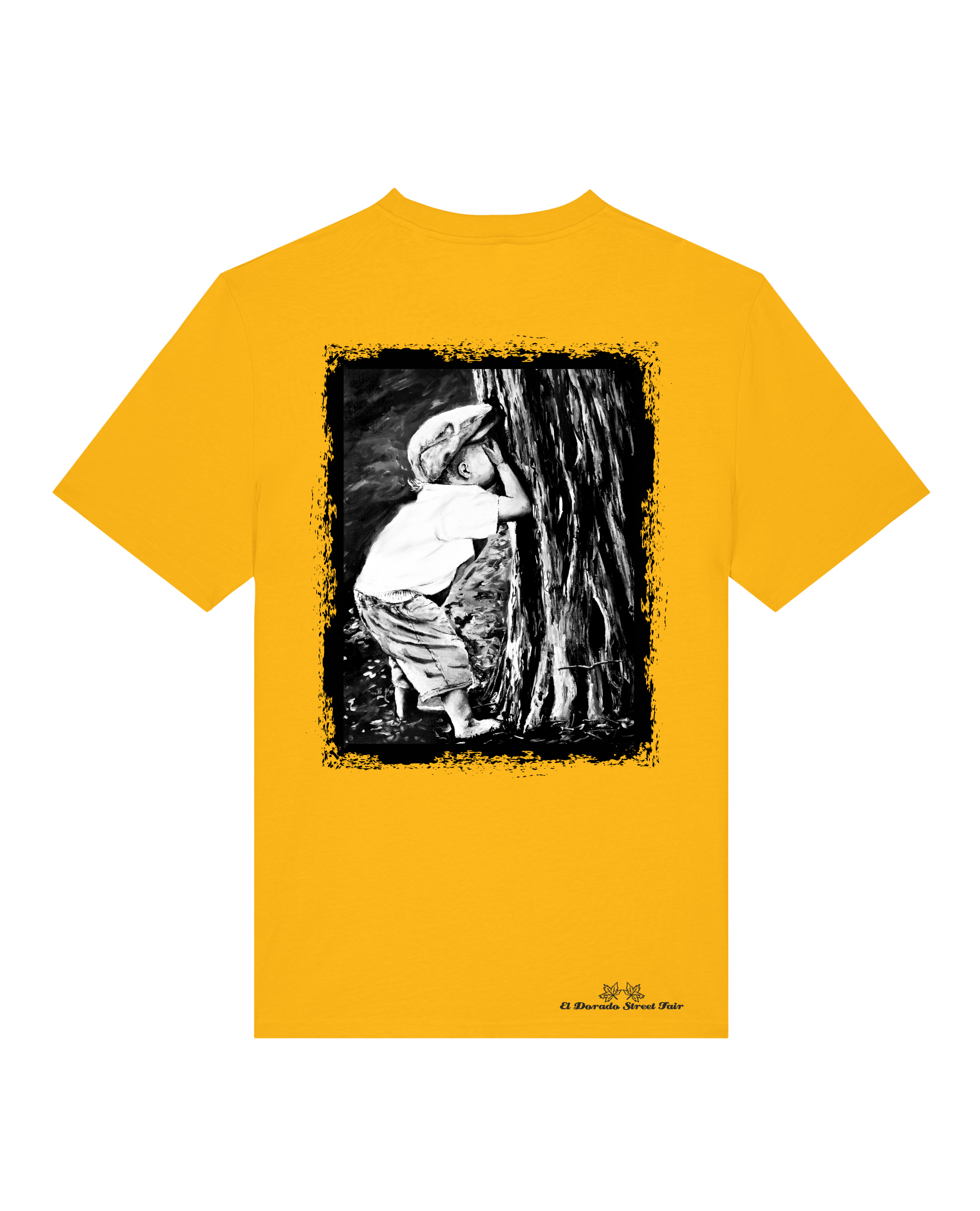 Bio Unisex Medium Fit T-Shirt Verstecken (Backprint)