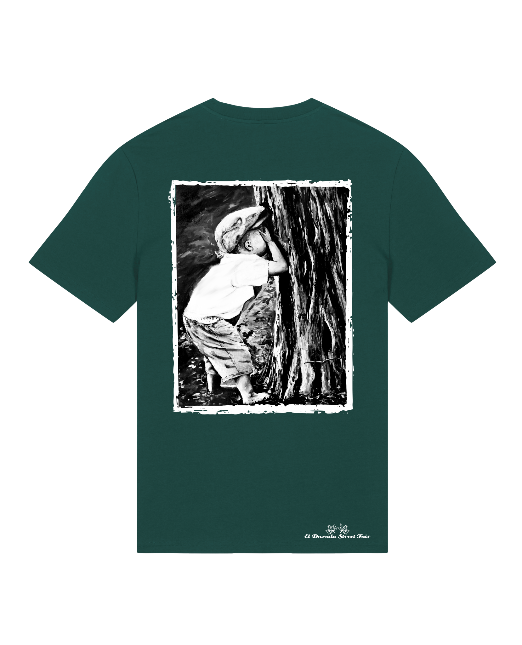 Bio Unisex Medium Fit T-Shirt Verstecken (Backprint)