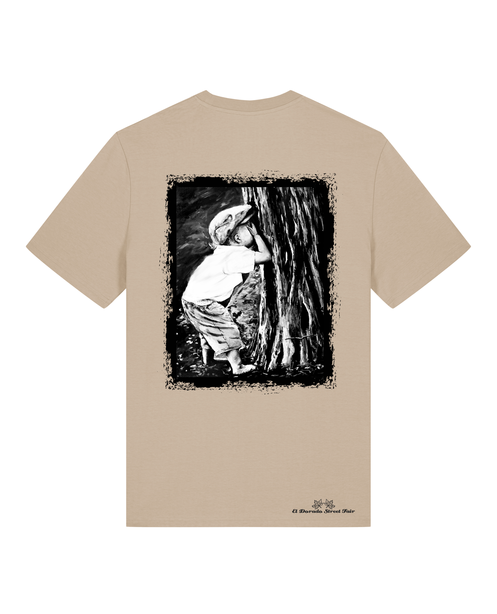 Bio Unisex Medium Fit T-Shirt Verstecken (Backprint)