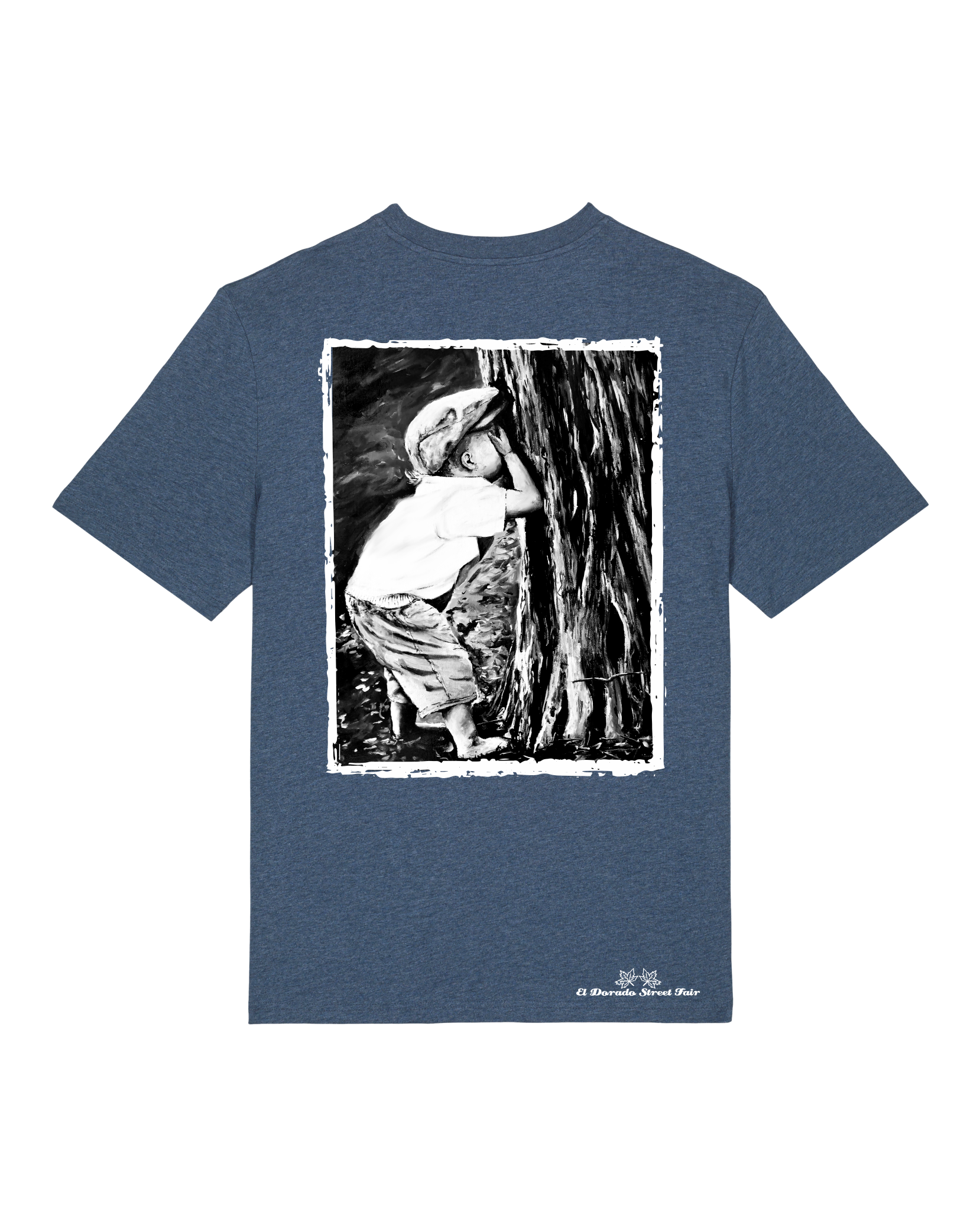 Bio Unisex Medium Fit T-Shirt Verstecken (Backprint)