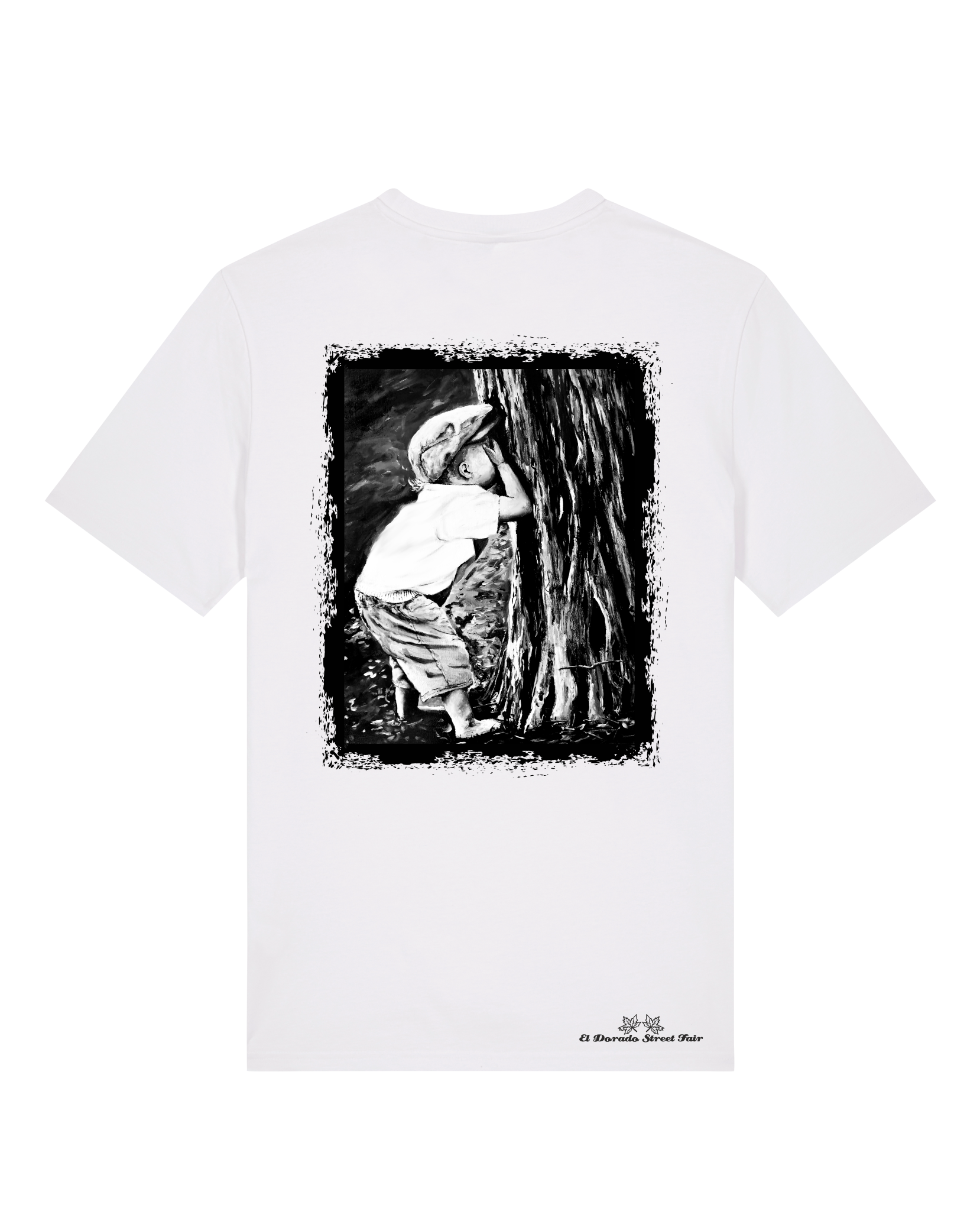 Bio Unisex Medium Fit T-Shirt Verstecken (Backprint)