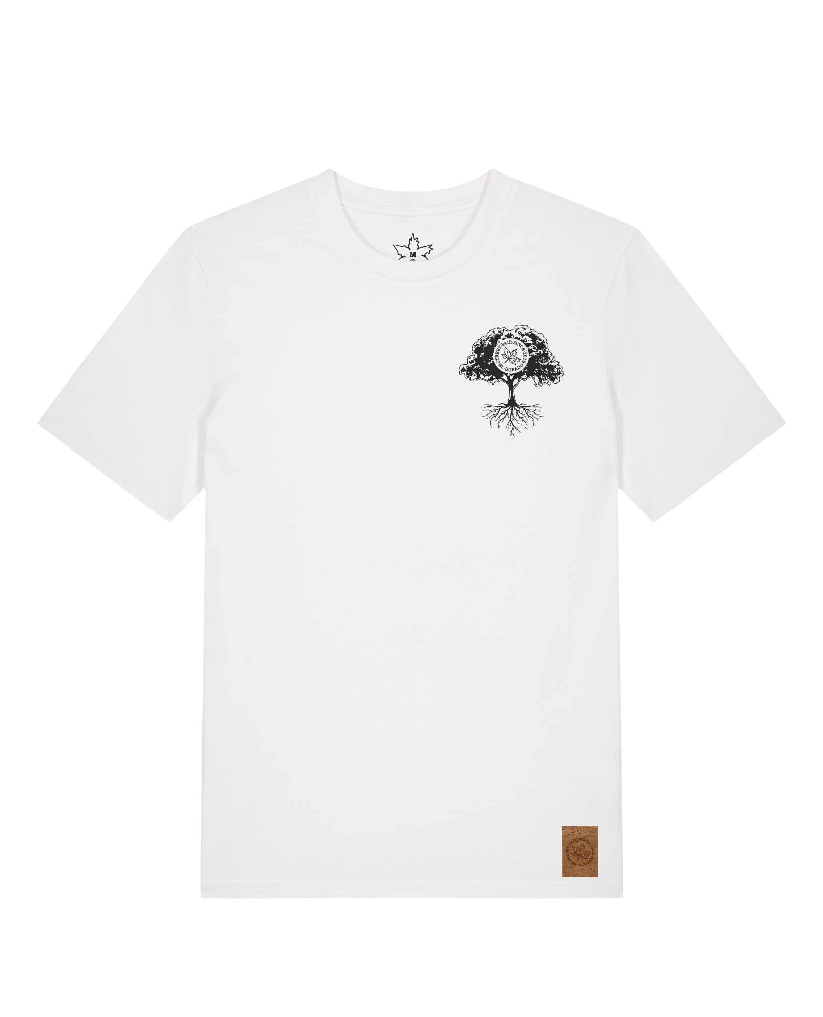 bio-unisex-medium fit-tshirt-verstecken (backprint)-sttu169-weiß-front