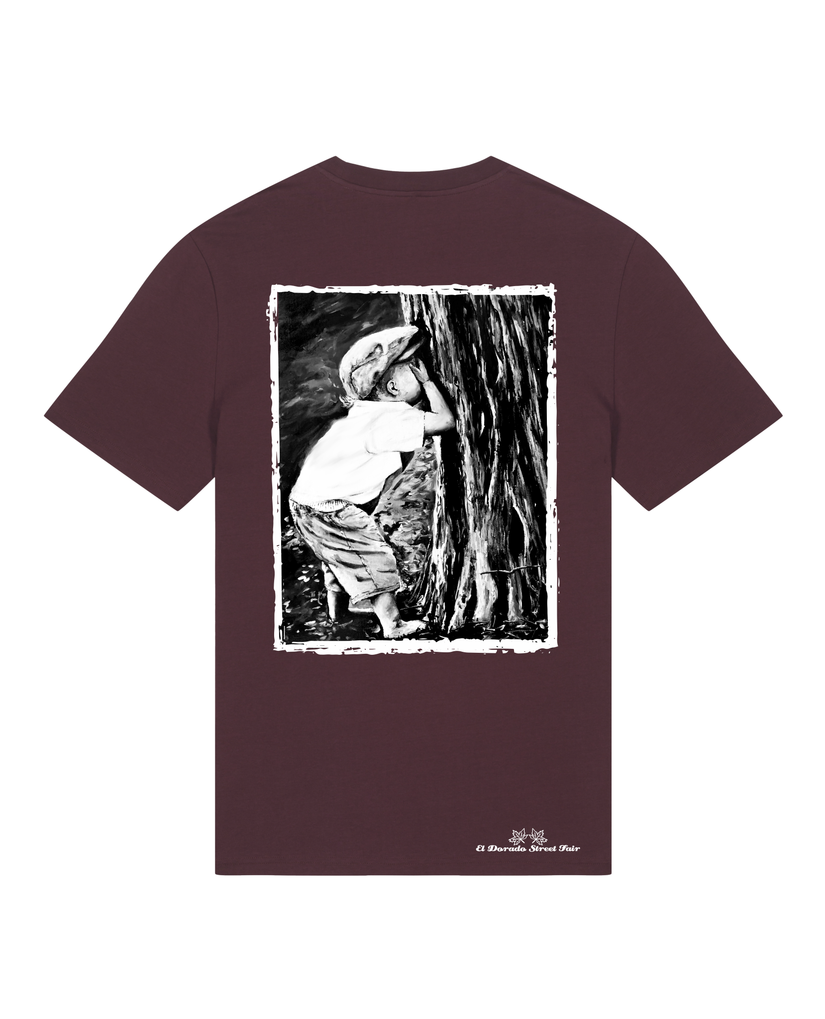 Bio Unisex Medium Fit T-Shirt Verstecken (Backprint)