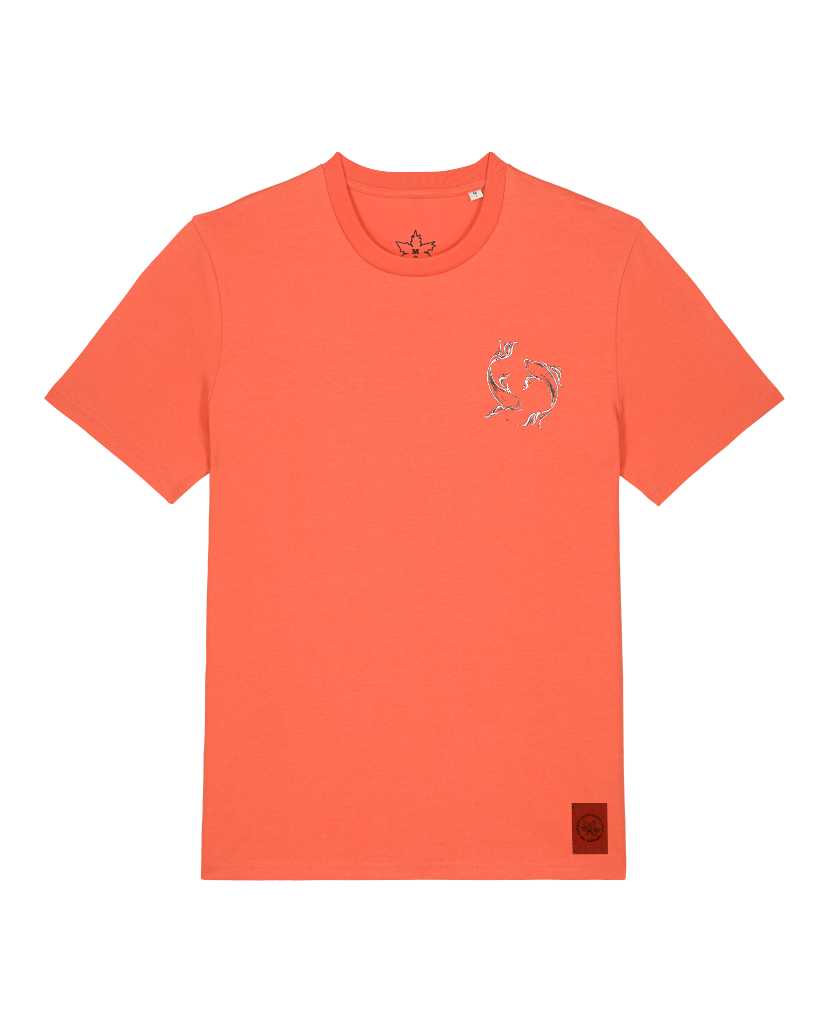 bio-unisex-medium fit-tshirt-wal (backprint)-sttu169-mandarine-front