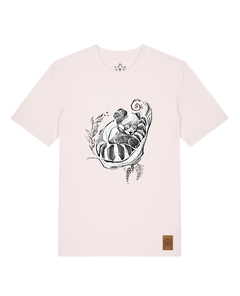 bio-unisex-medium fit-tshirt-waschbärchen-sttu169-baumwollblute-front