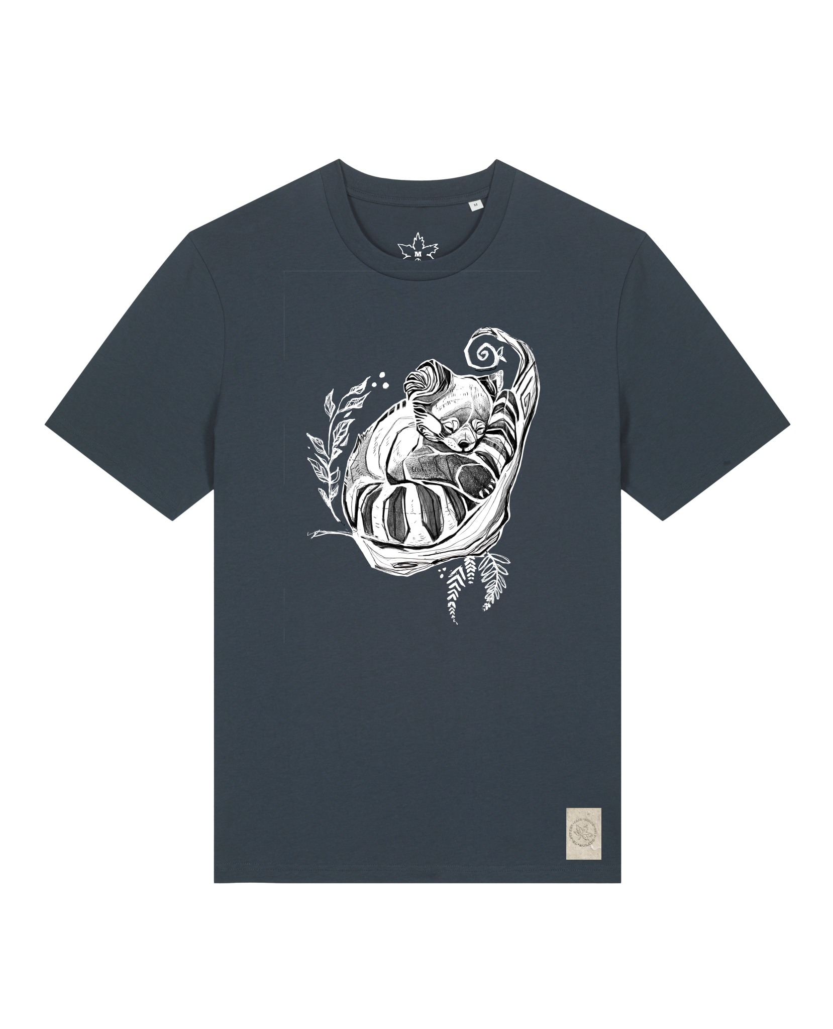 bio-unisex-medium fit-tshirt-waschbärchen-sttu169-blaubeernacht-front