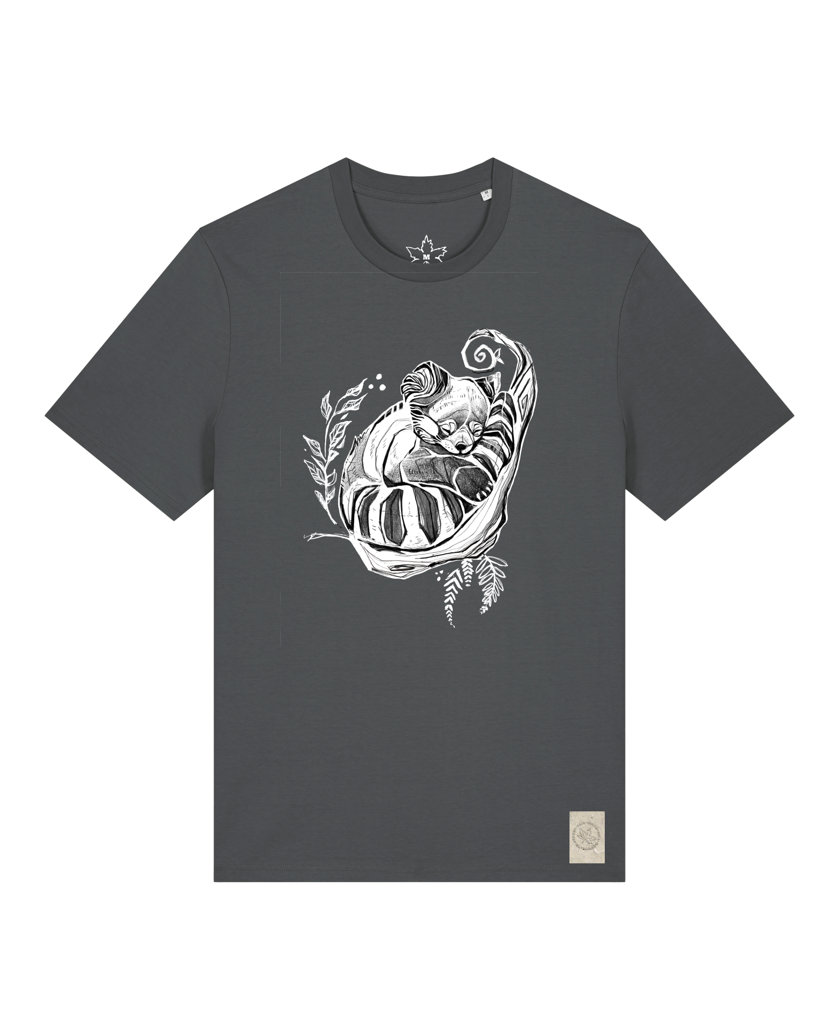 bio-unisex-medium fit-tshirt-waschbärchen-sttu169-eisen-front