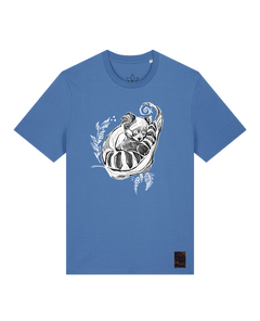 bio-unisex-medium fit-tshirt-waschbärchen-sttu169-hortensie-front