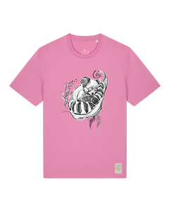 bio-unisex-medium fit-tshirt-waschbärchen-sttu169-kaugummi-front