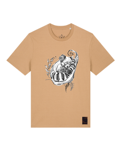 bio-unisex-medium fit-tshirt-waschbärchen-sttu169-meersand-front