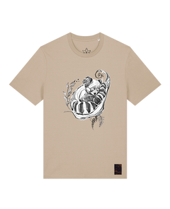 bio-unisex-medium fit-tshirt-waschbärchen-sttu169-treibsand-front
