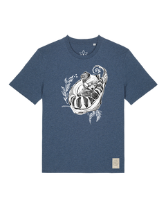 bio-unisex-medium fit-tshirt-waschbärchen-sttu169-walblau-front
