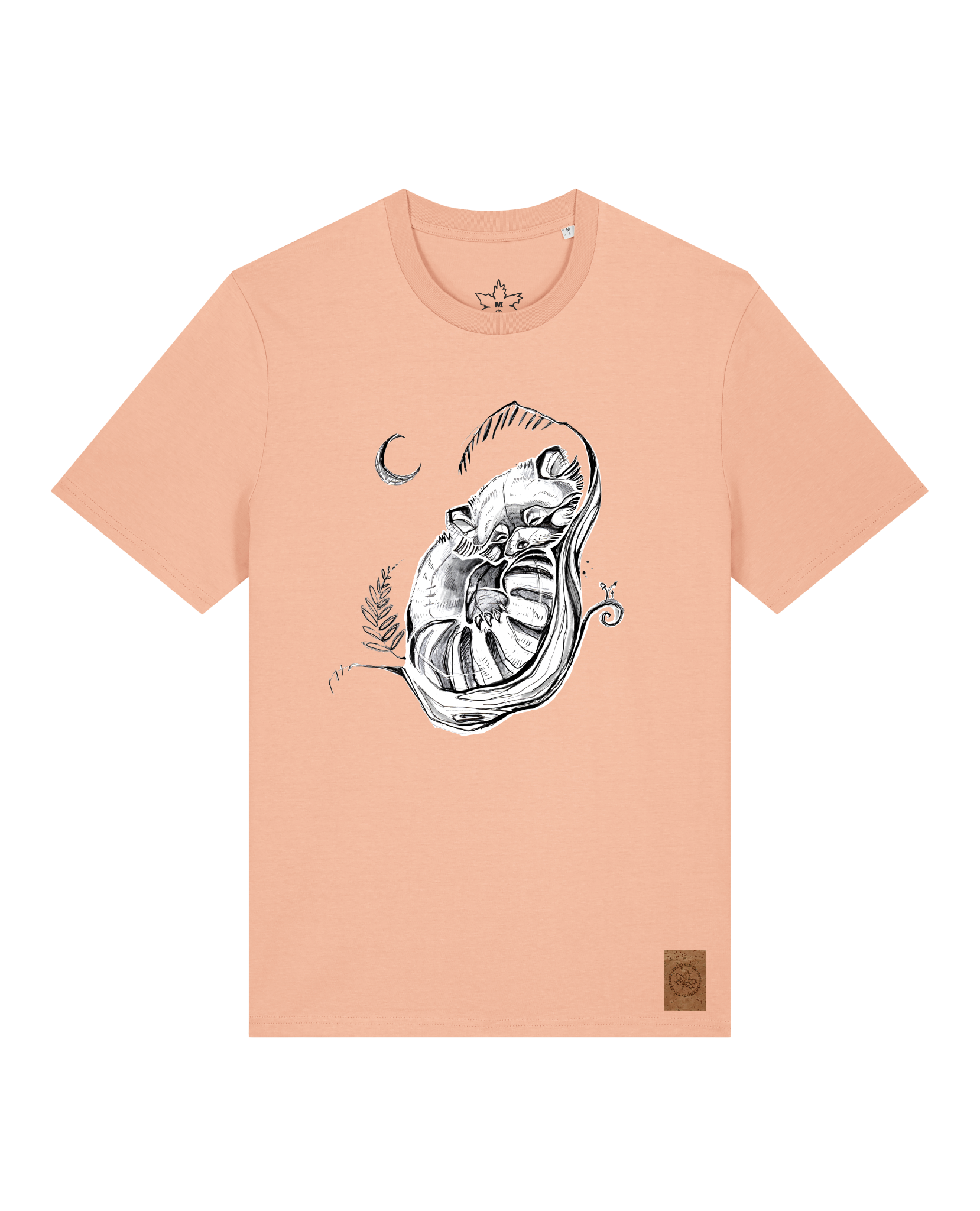 bio-unisex-medium fit-tshirt-waschbärchen 2-sttu169-agyptische keramik-front