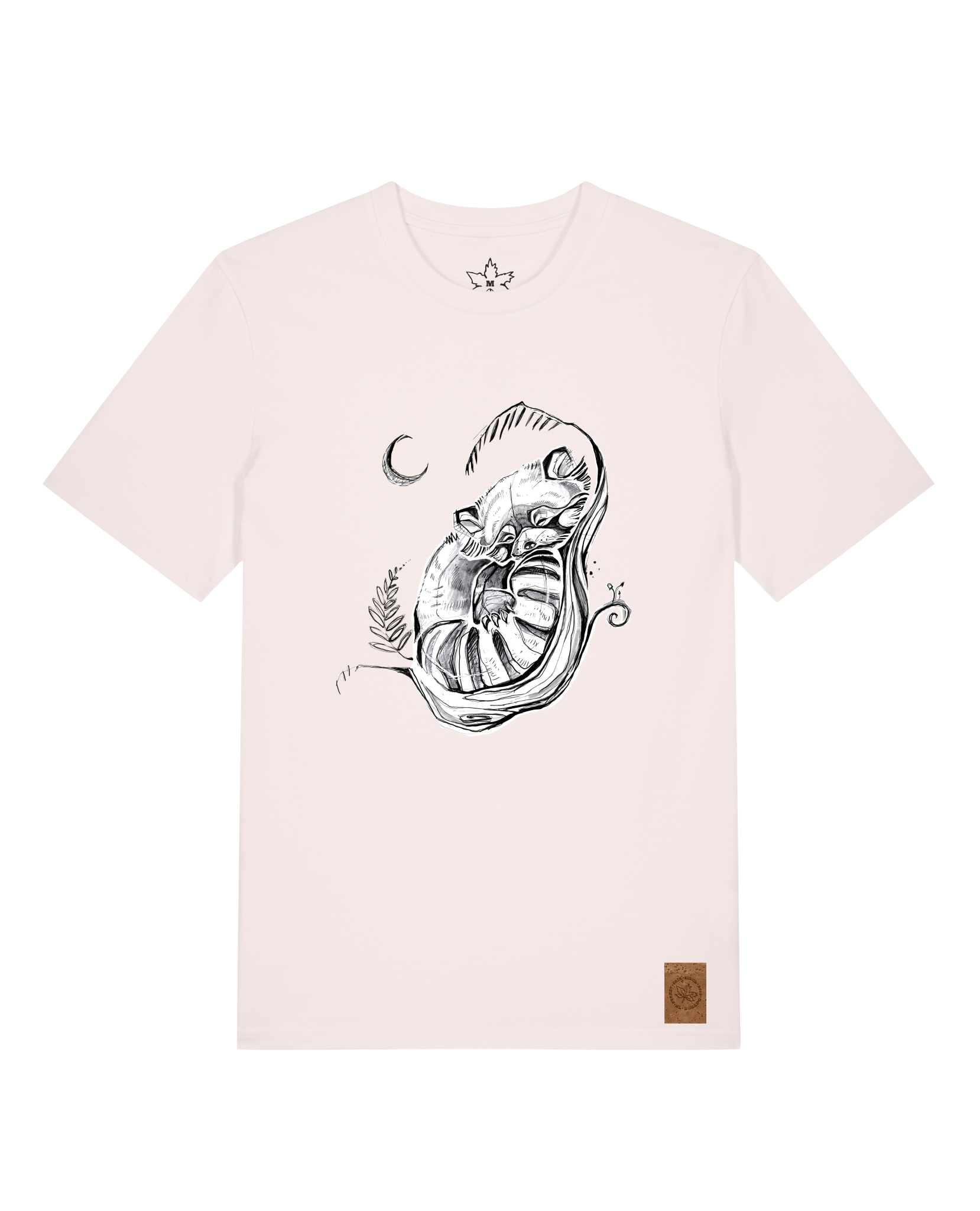 bio-unisex-medium fit-tshirt-waschbärchen 2-sttu169-baumwollblute-front