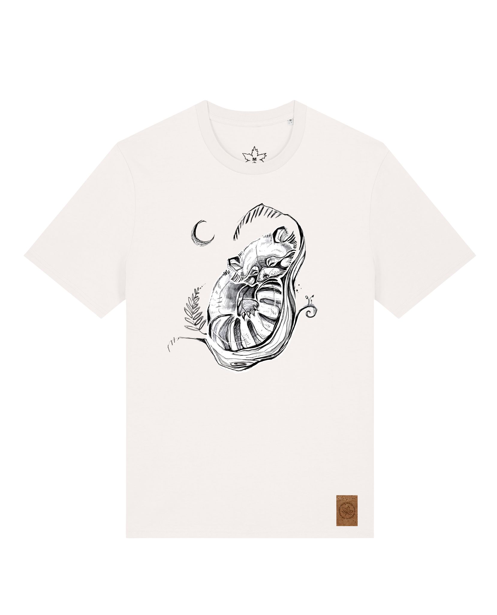 bio-unisex-medium fit-tshirt-waschbärchen 2-sttu169-bio ei-front