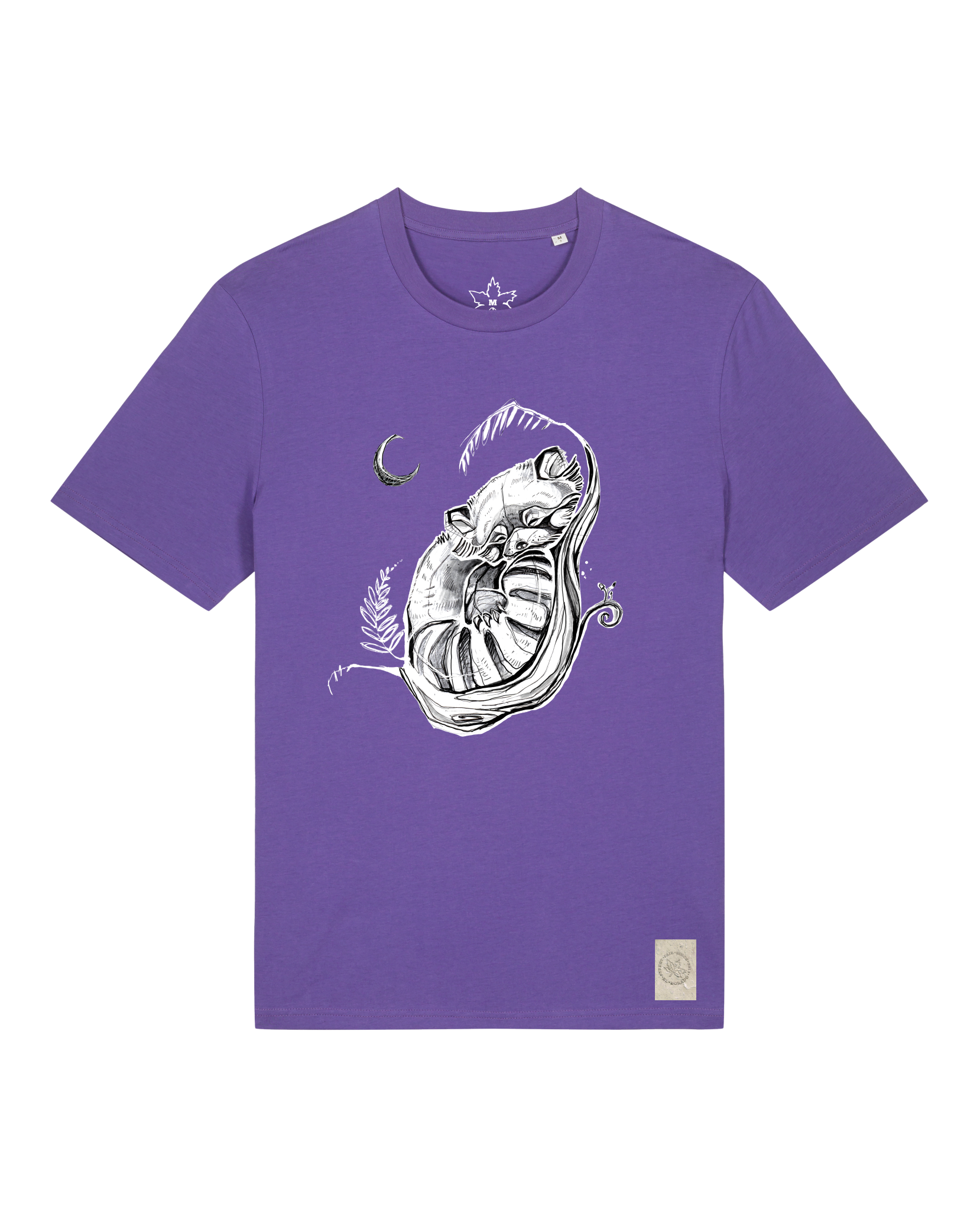 bio-unisex-medium fit-tshirt-waschbärchen 2-sttu169-blaukraut-front