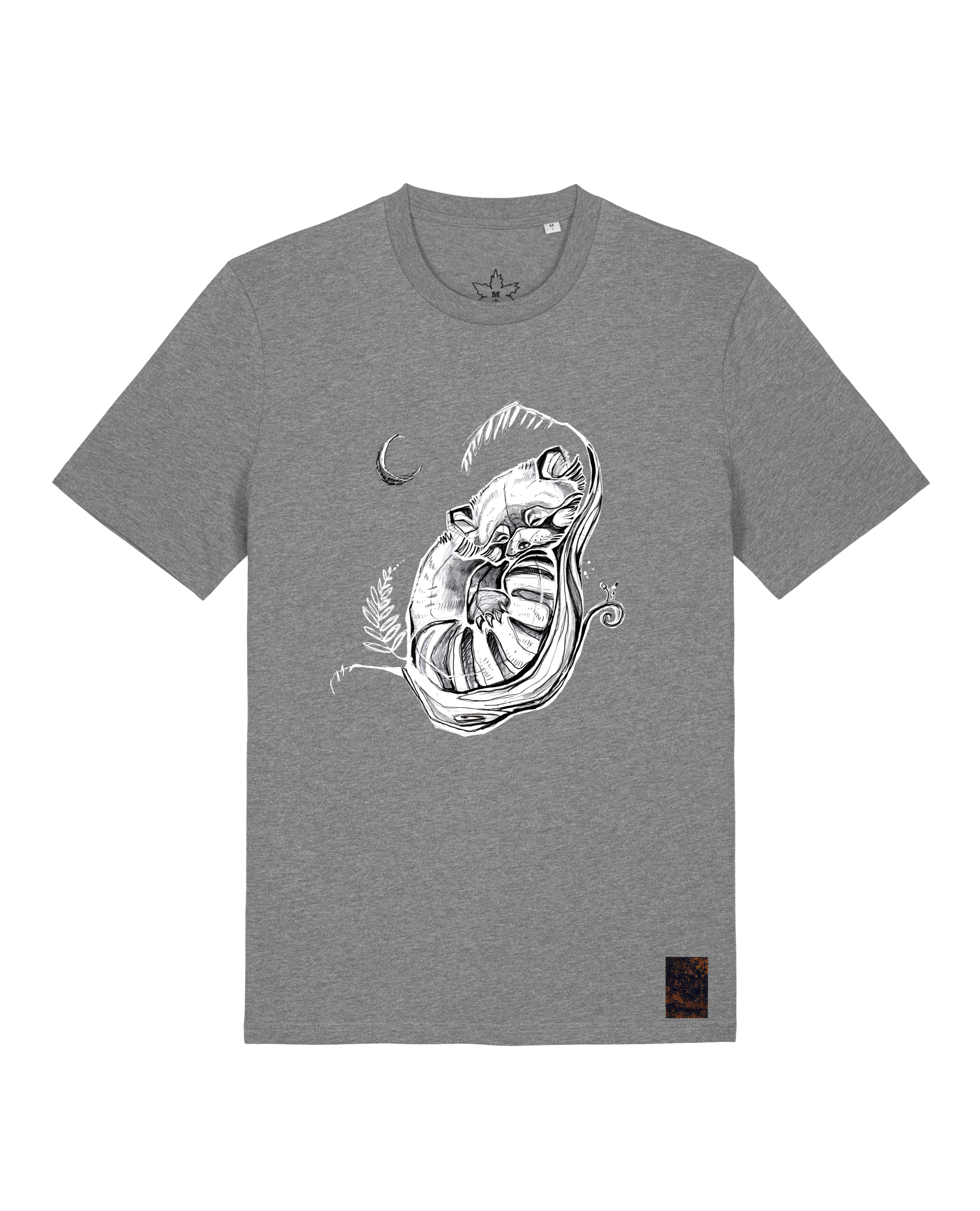 bio-unisex-medium fit-tshirt-waschbärchen 2-sttu169-opossum-front