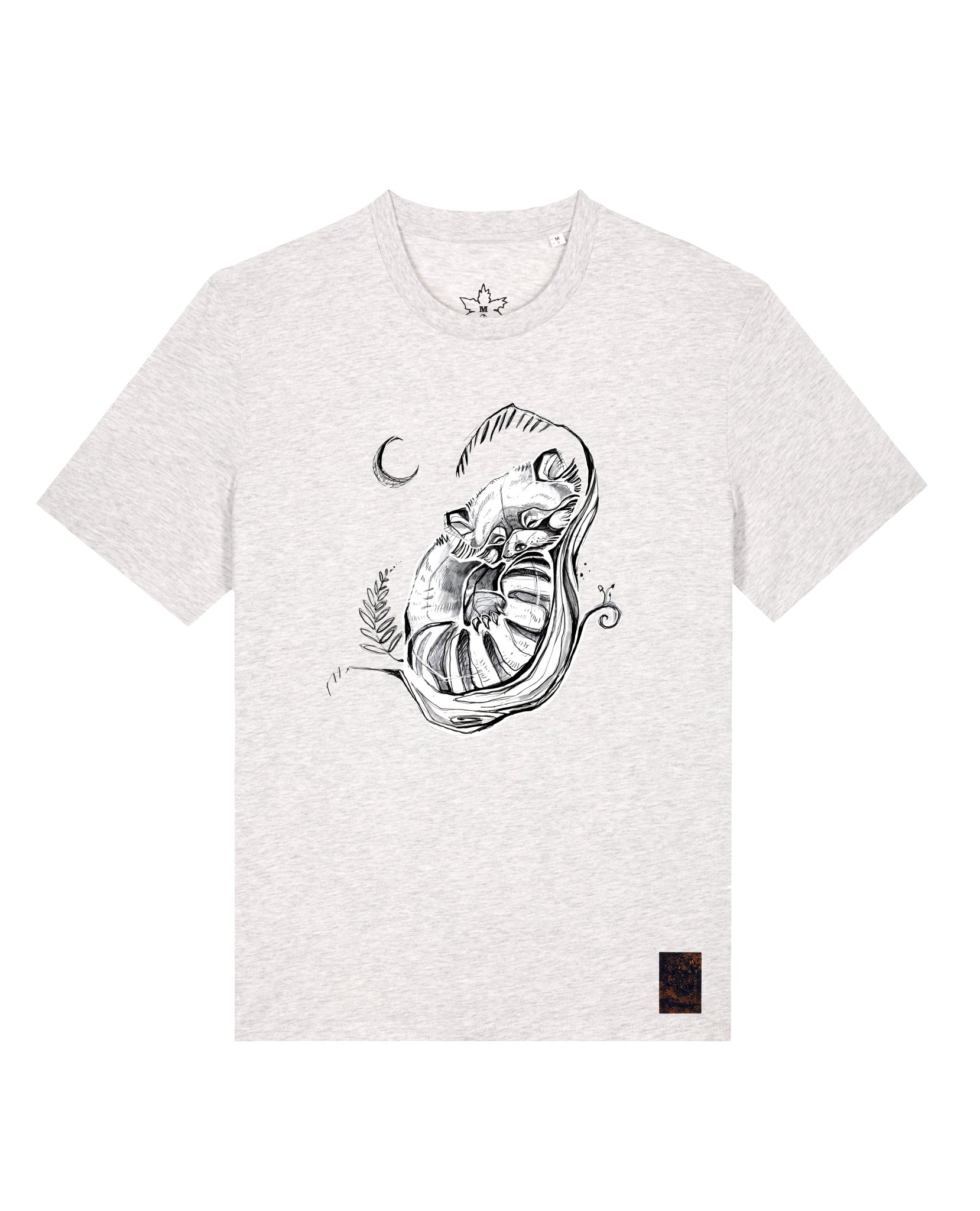 bio-unisex-medium fit-tshirt-waschbärchen 2-sttu169-rennmaus-front