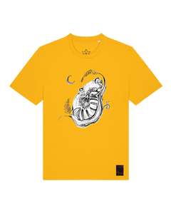 bio-unisex-medium fit-tshirt-waschbärchen 2-sttu169-sonnenblume-front