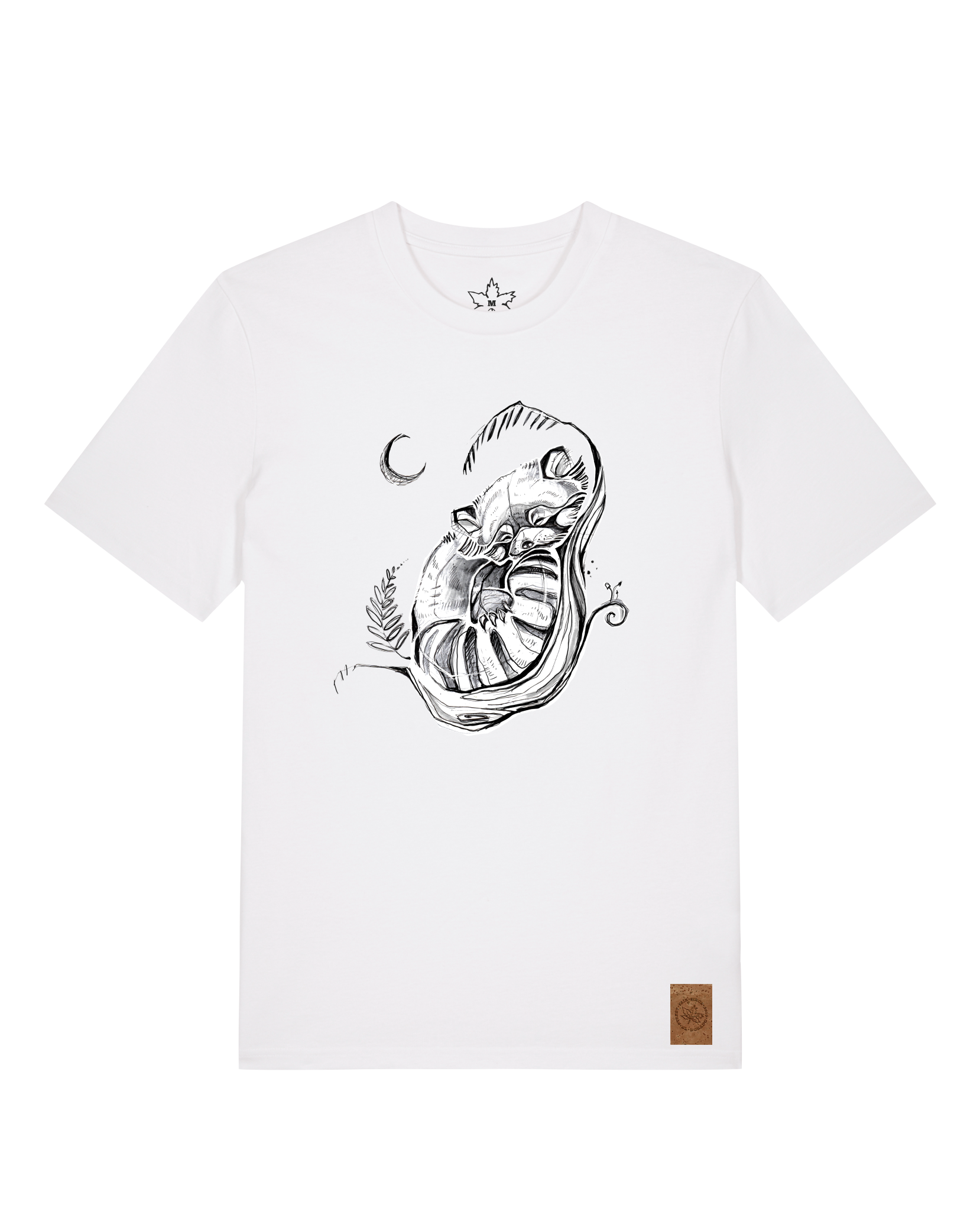 bio-unisex-medium fit-tshirt-waschbärchen 2-sttu169-weiß-front