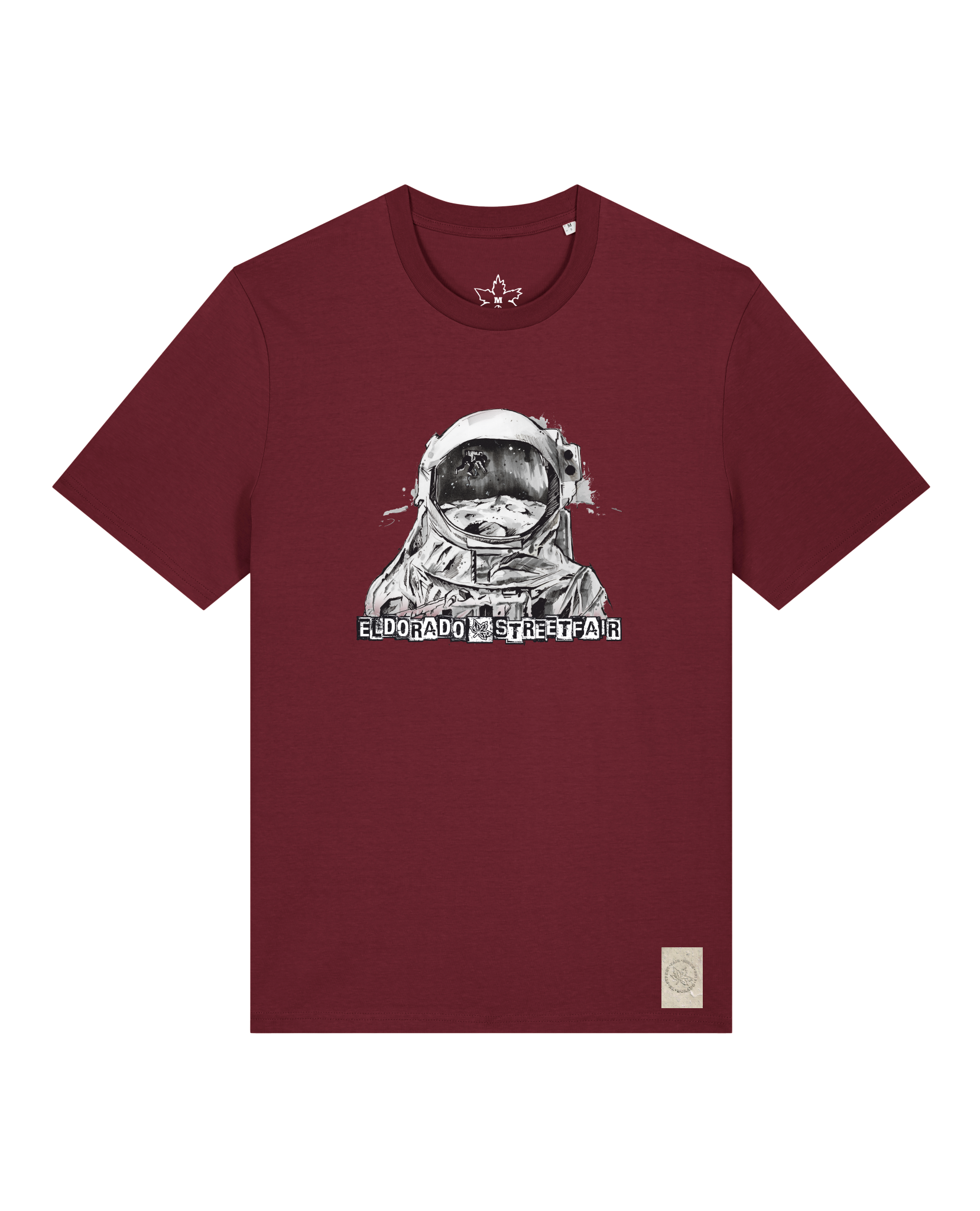 bio-unisex-medium fit-tshirt-weightless-sttu169-burgunder rot-front