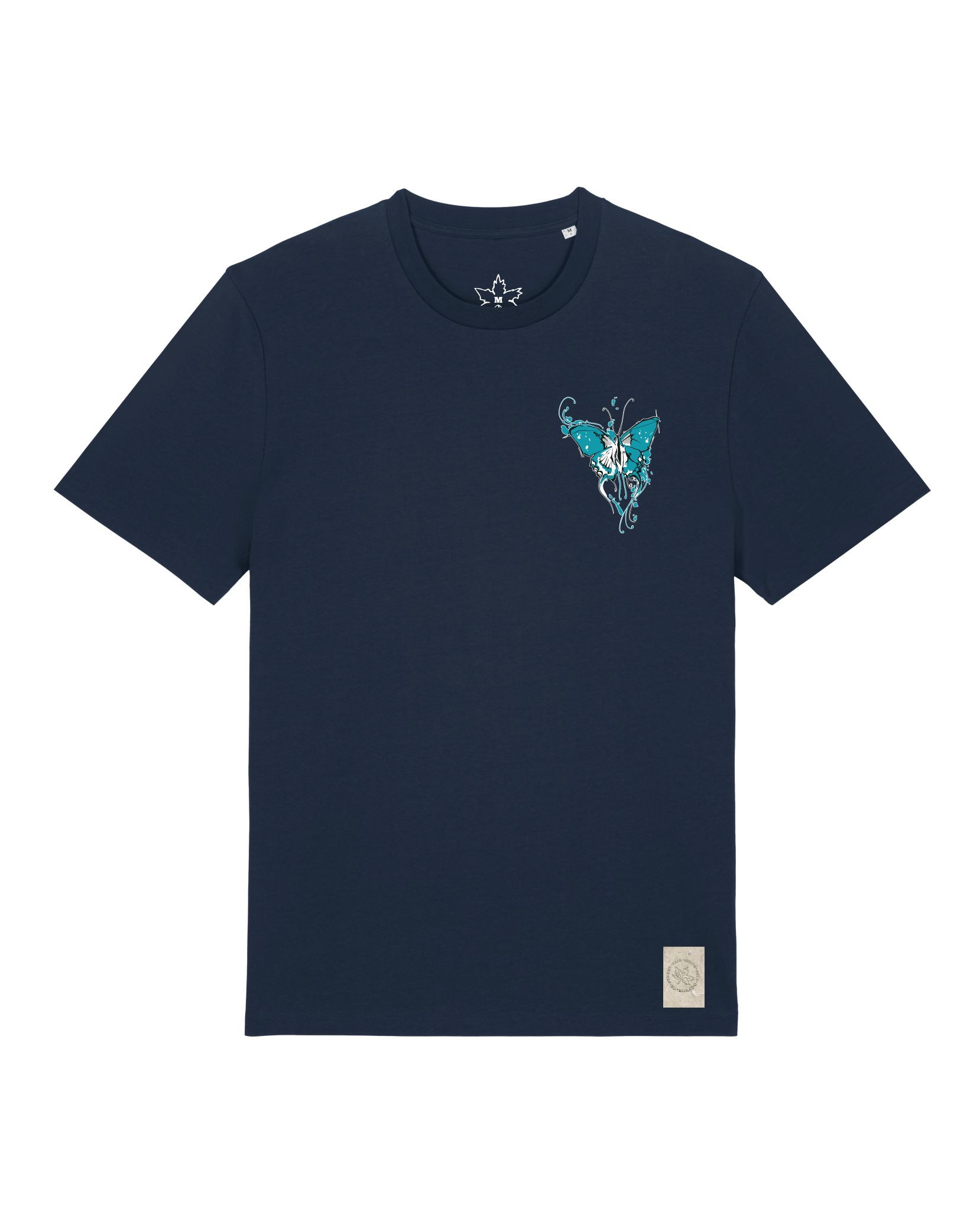 bio-unisex-medium fit-tshirt-witchout words (backprint)-sttu169-marine-front