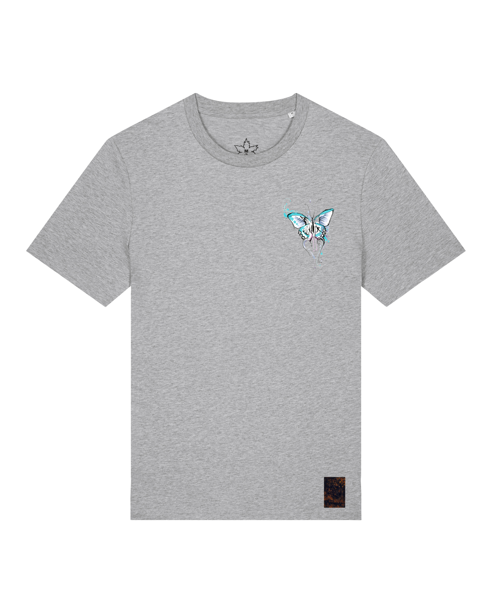 bio-unisex-medium fit-tshirt-witchout words (backprint)-sttu169-mausgrau-front