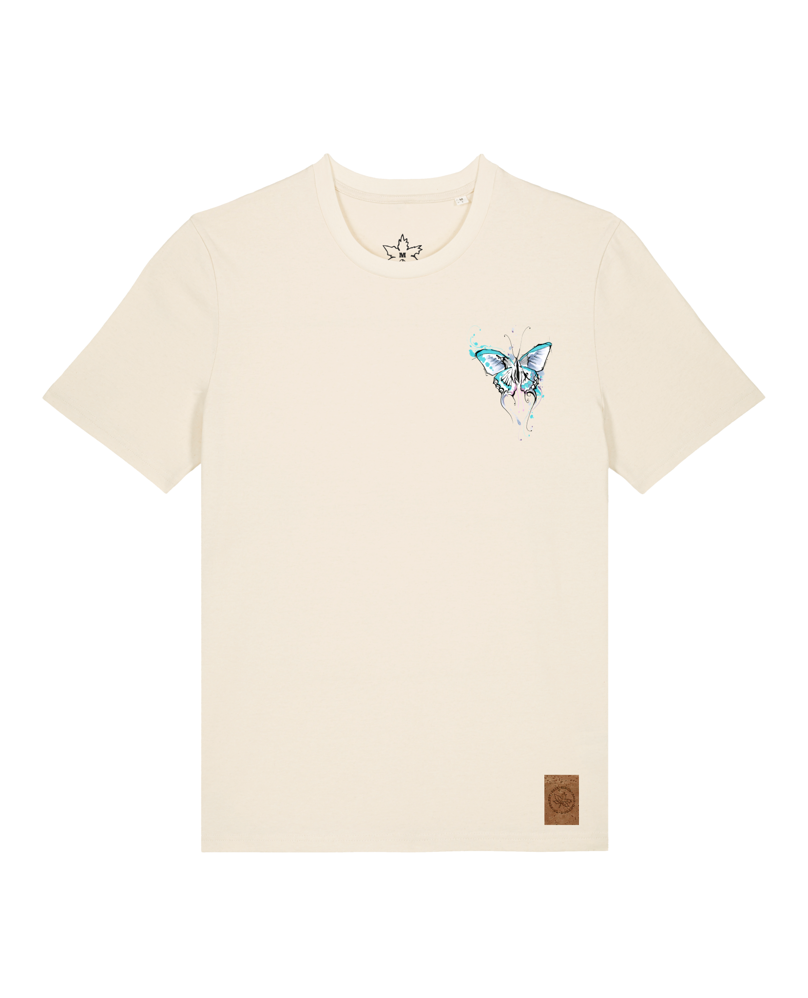 bio-unisex-medium fit-tshirt-witchout words (backprint)-sttu169-natur-front