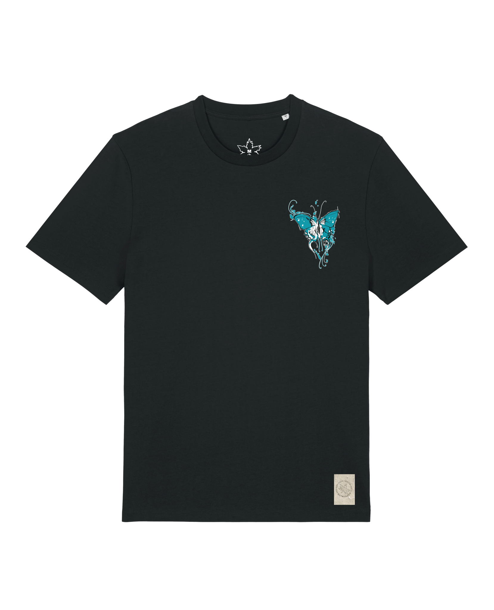 bio-unisex-medium fit-tshirt-witchout words (backprint)-sttu169-schwarz-front