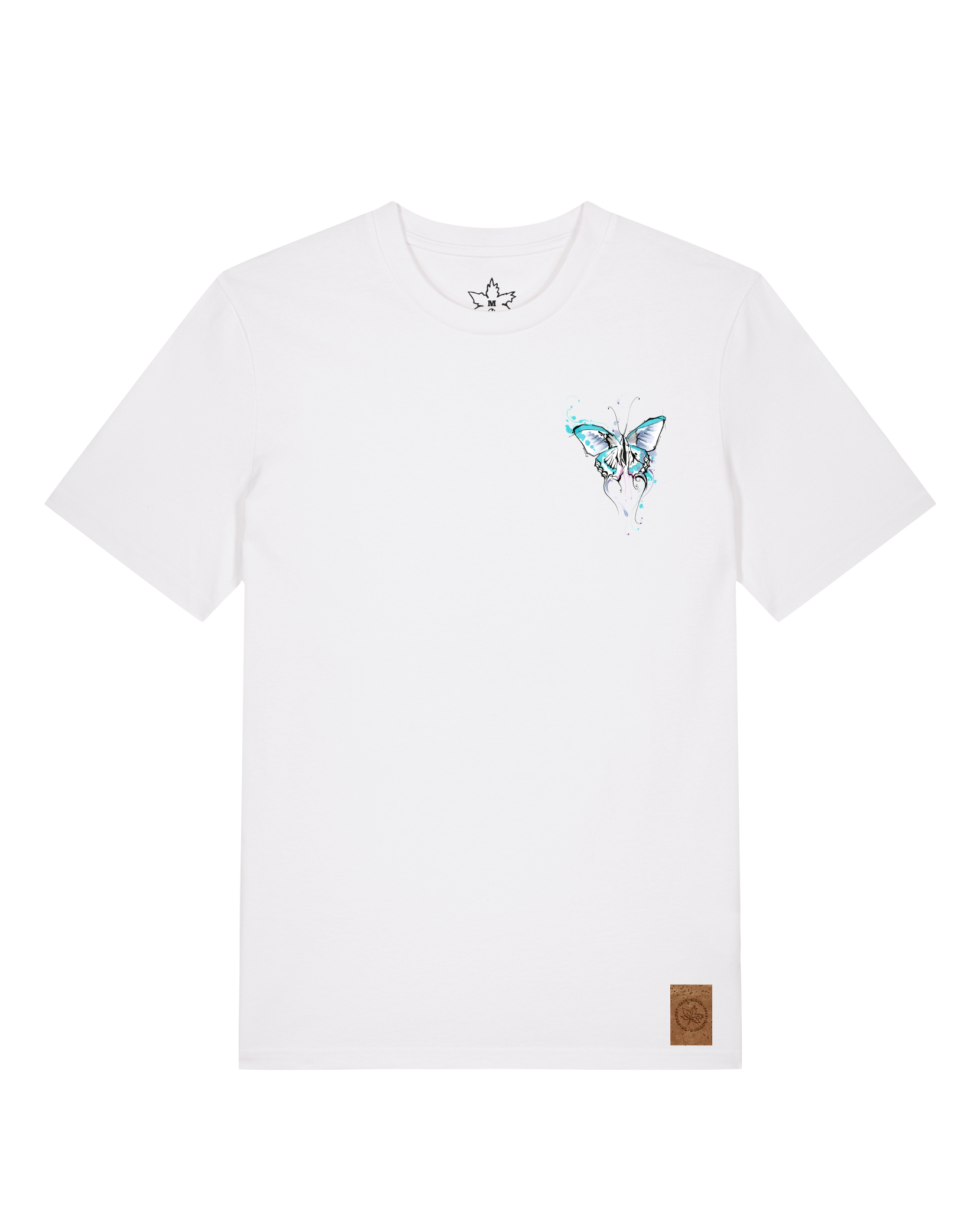 bio-unisex-medium fit-tshirt-witchout words (backprint)-sttu169-weiß-front