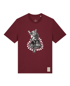 bio-unisex-medium fit-tshirt-wonderland-sttu169-burgunder rot-front