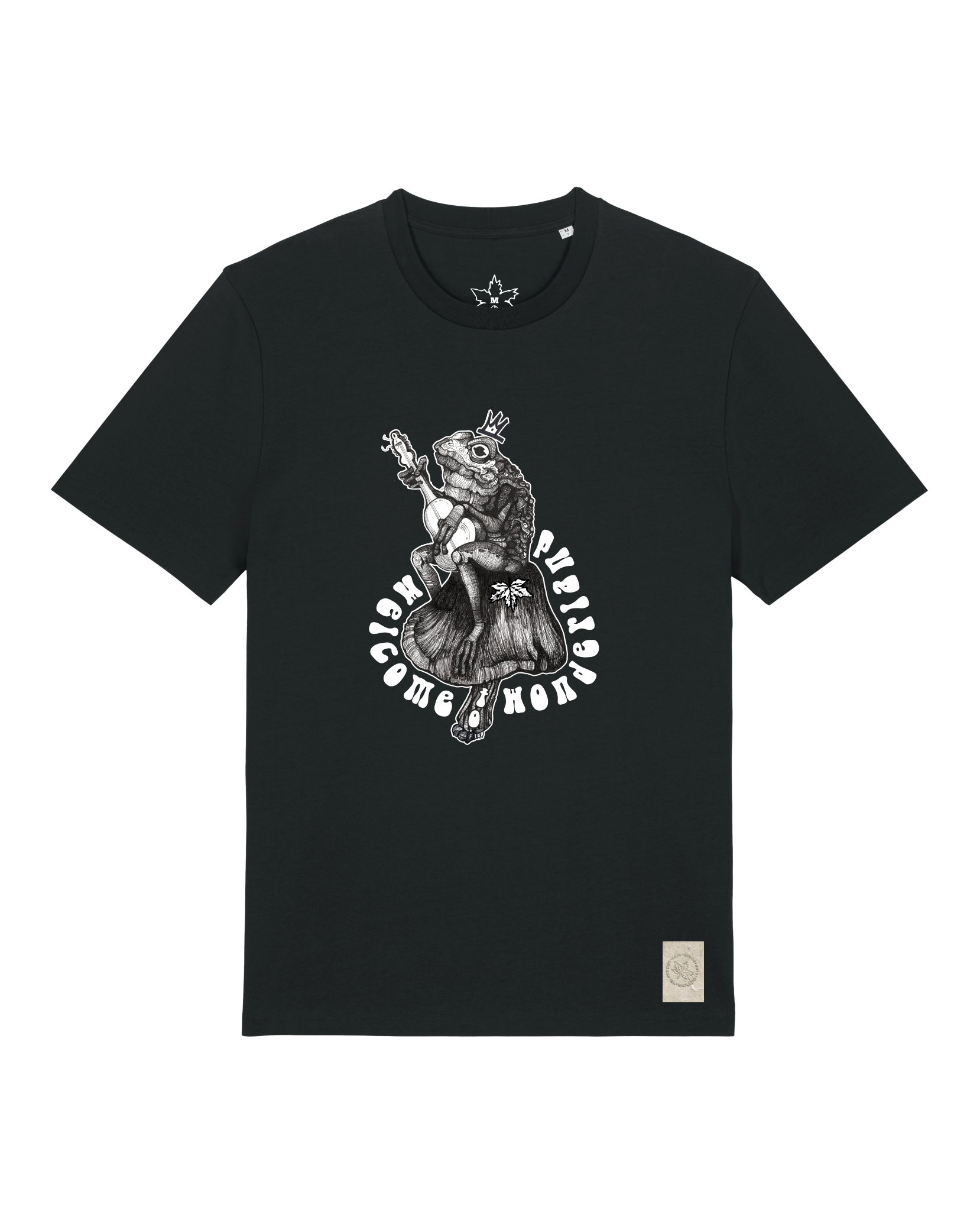 bio-unisex-medium fit-tshirt-wonderland-sttu169-schwarz-front