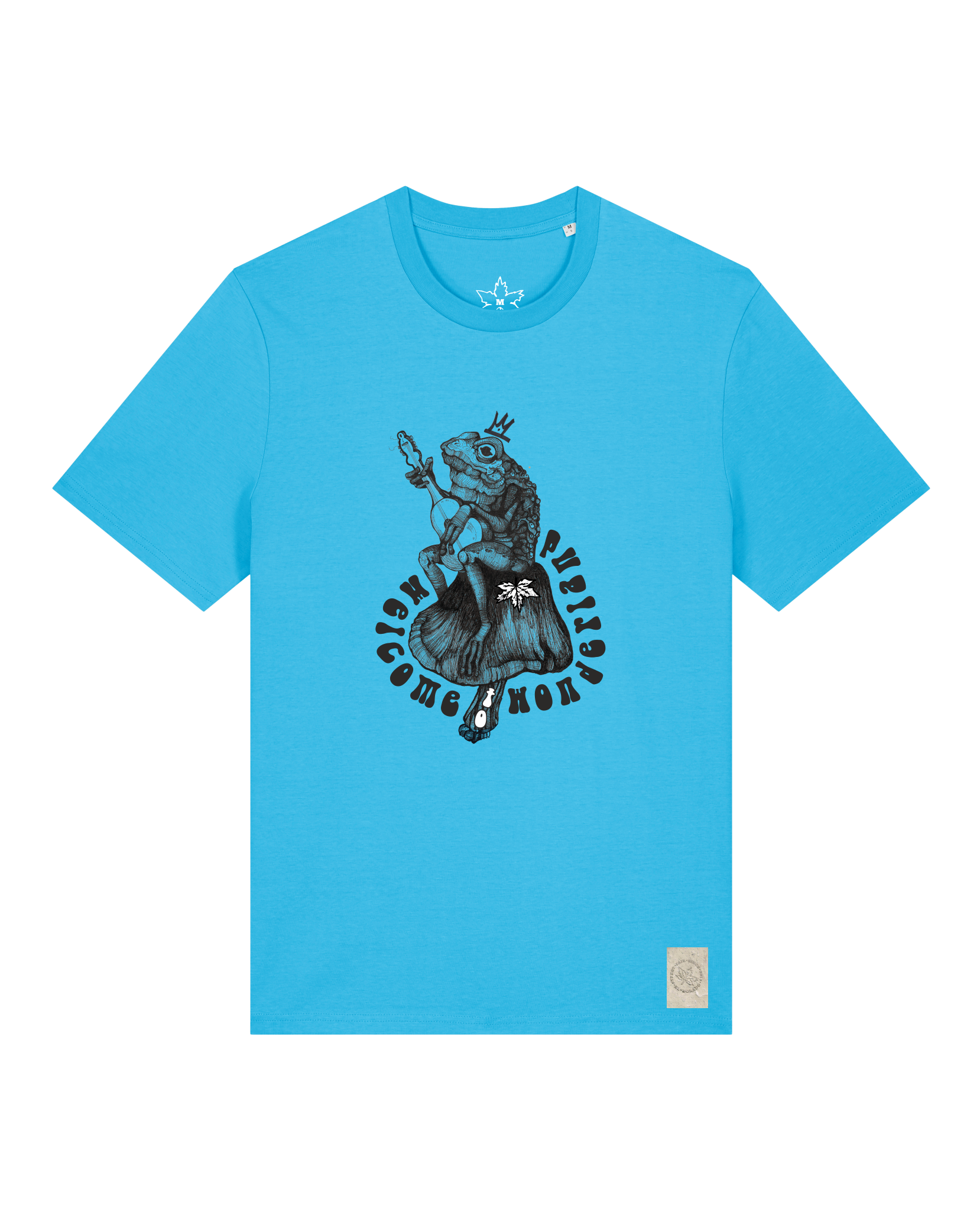 bio-unisex-medium fit-tshirt-wonderland-sttu169-wasserblau-front