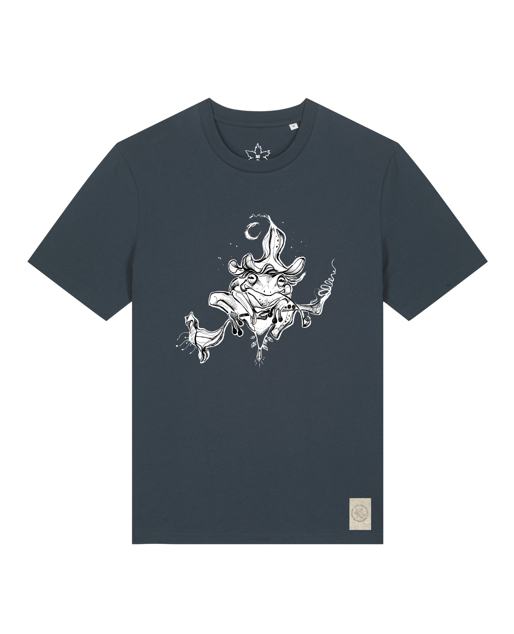 bio-unisex-medium fit-tshirt-zauberfrosch-sttu169-blaubeernacht-front