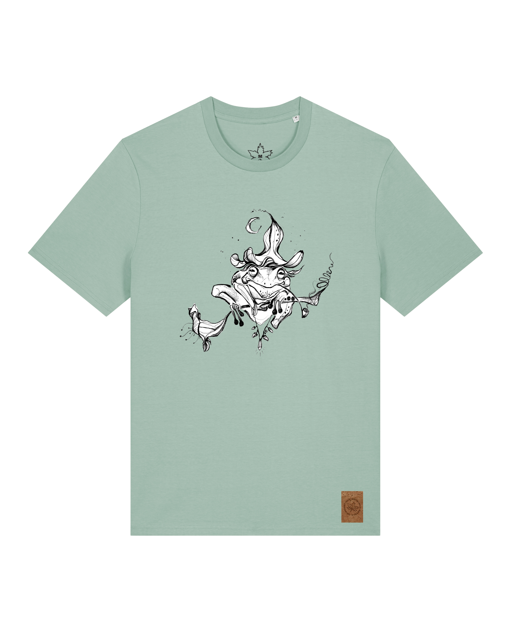 bio-unisex-medium fit-tshirt-zauberfrosch-sttu169-eukalyptus-front