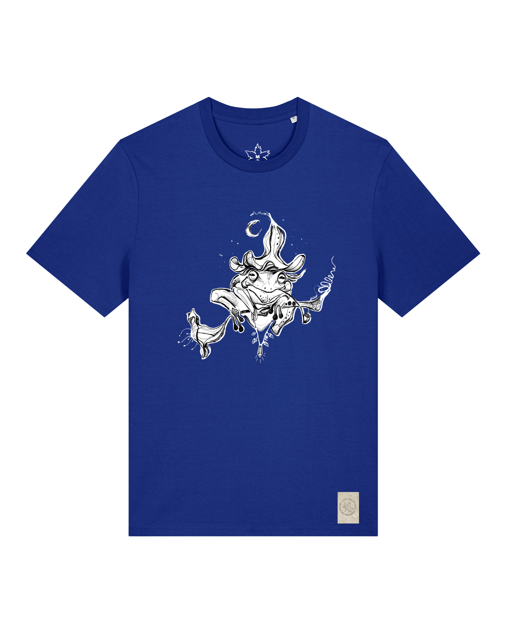 bio-unisex-medium fit-tshirt-zauberfrosch-sttu169-kornblume-front