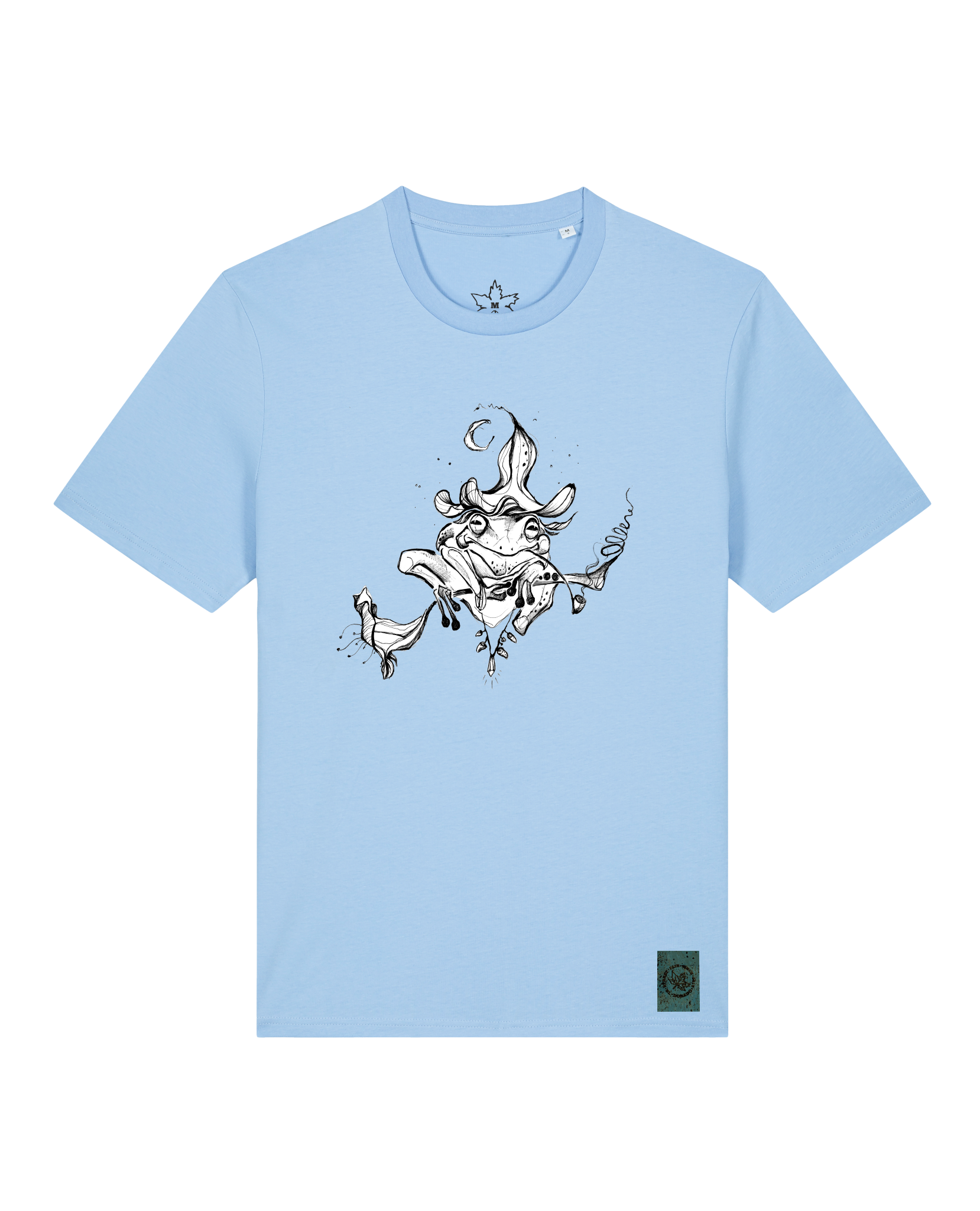 bio-unisex-medium fit-tshirt-zauberfrosch-sttu169-lagune-front