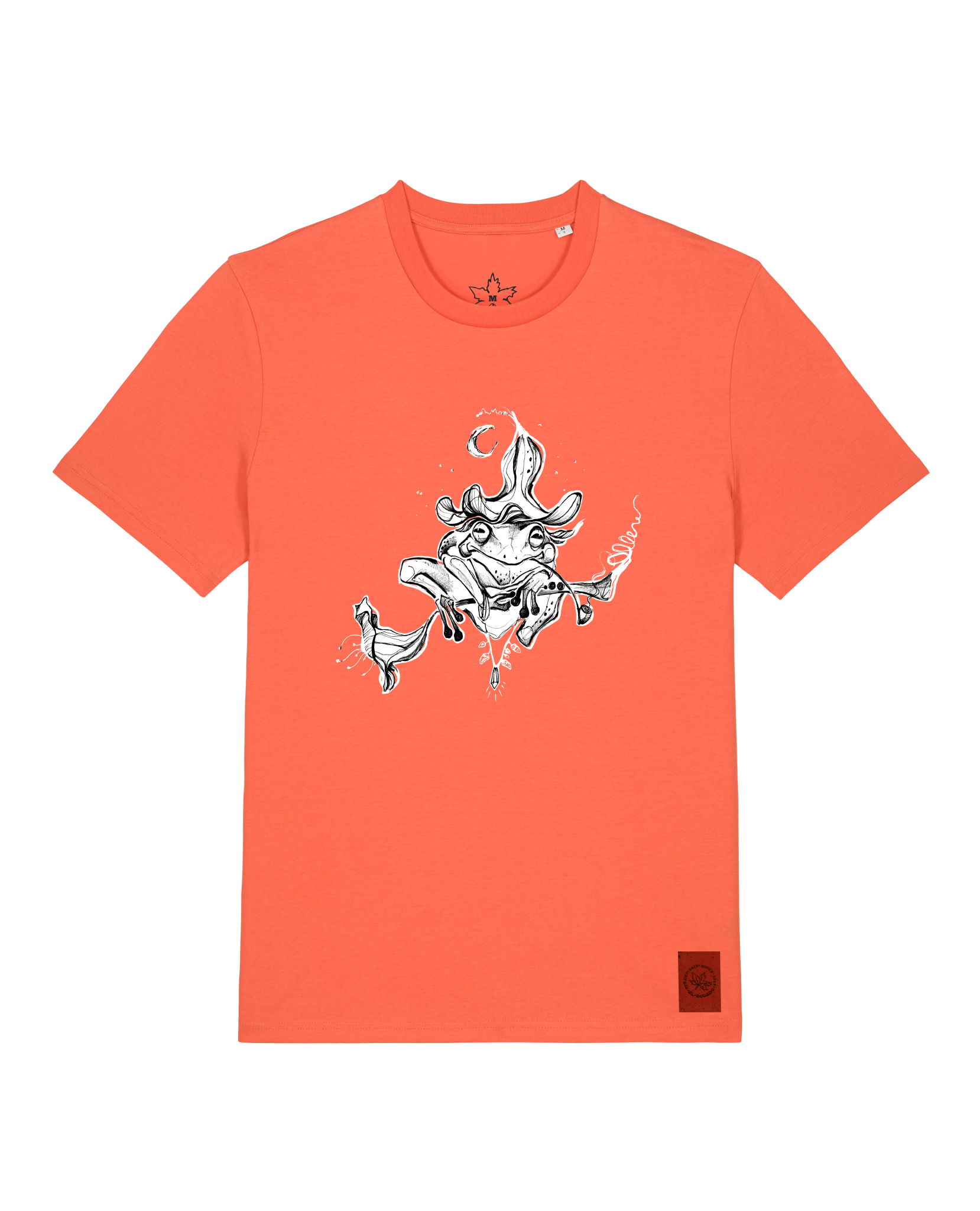 bio-unisex-medium fit-tshirt-zauberfrosch-sttu169-mandarine-front