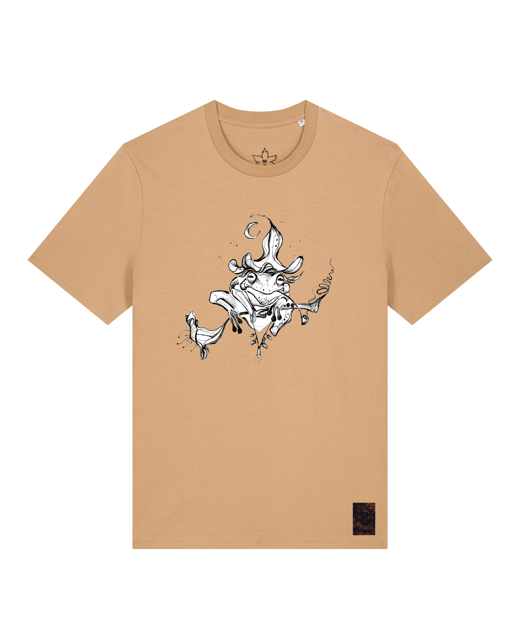 bio-unisex-medium fit-tshirt-zauberfrosch-sttu169-meersand-front