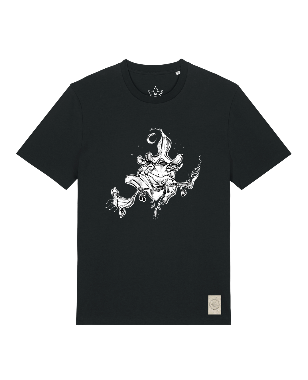 bio-unisex-medium fit-tshirt-zauberfrosch-sttu169-schwarz-front