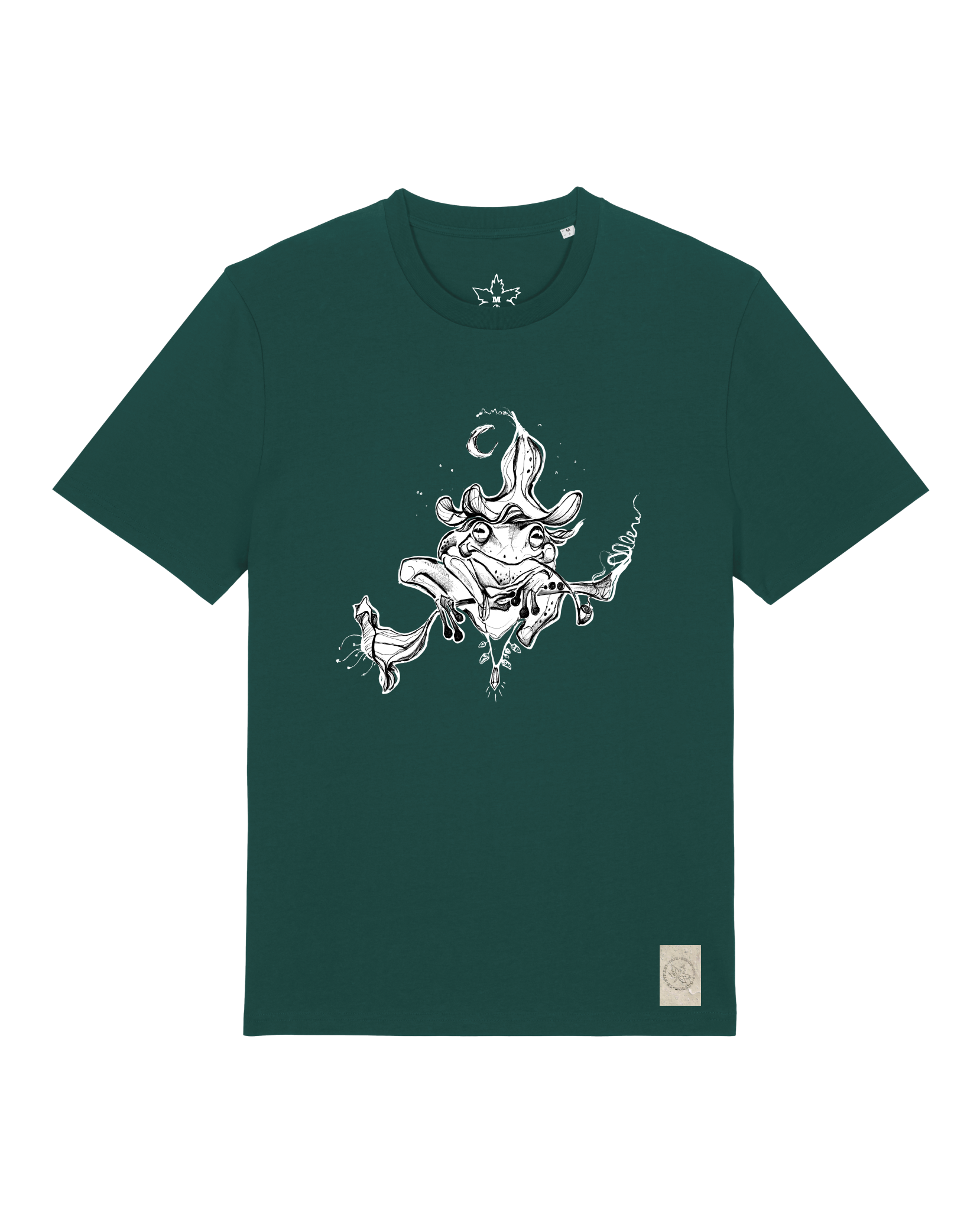 bio-unisex-medium fit-tshirt-zauberfrosch-sttu169-spirulina-front