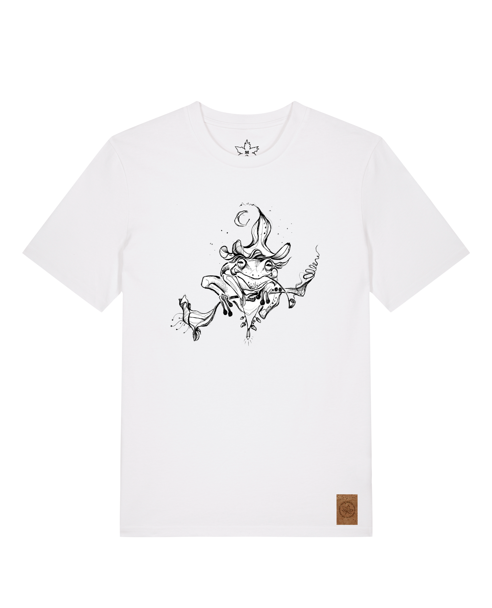 bio-unisex-medium fit-tshirt-zauberfrosch-sttu169-weiß-front