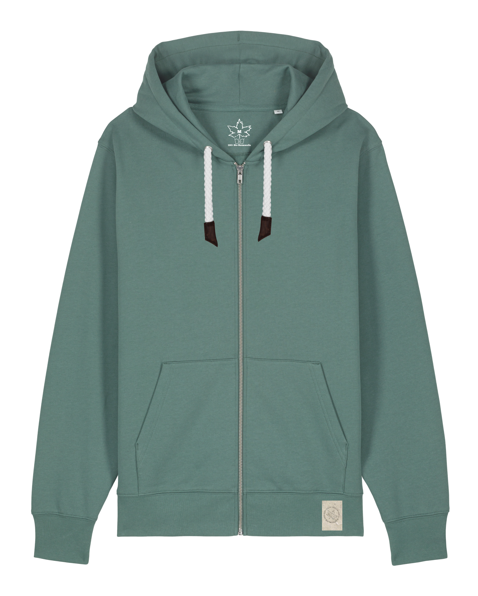 bio-unisex-medium fit-zipthru-basic-stsu179-blautanne-front