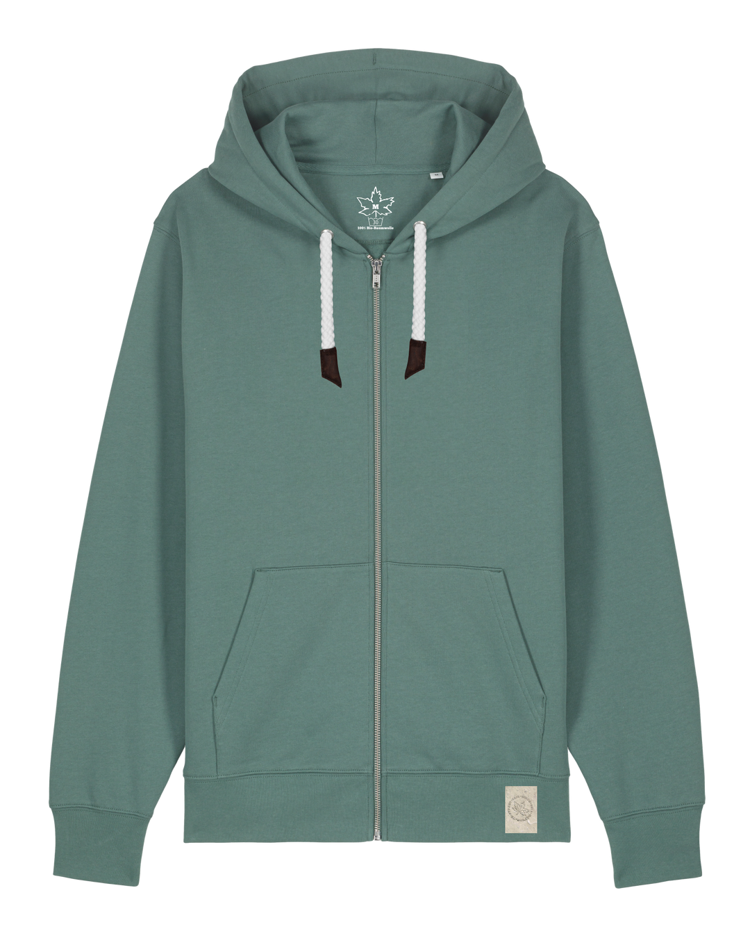 bio-unisex-medium fit-zipthru-basic-stsu179-blautanne-front