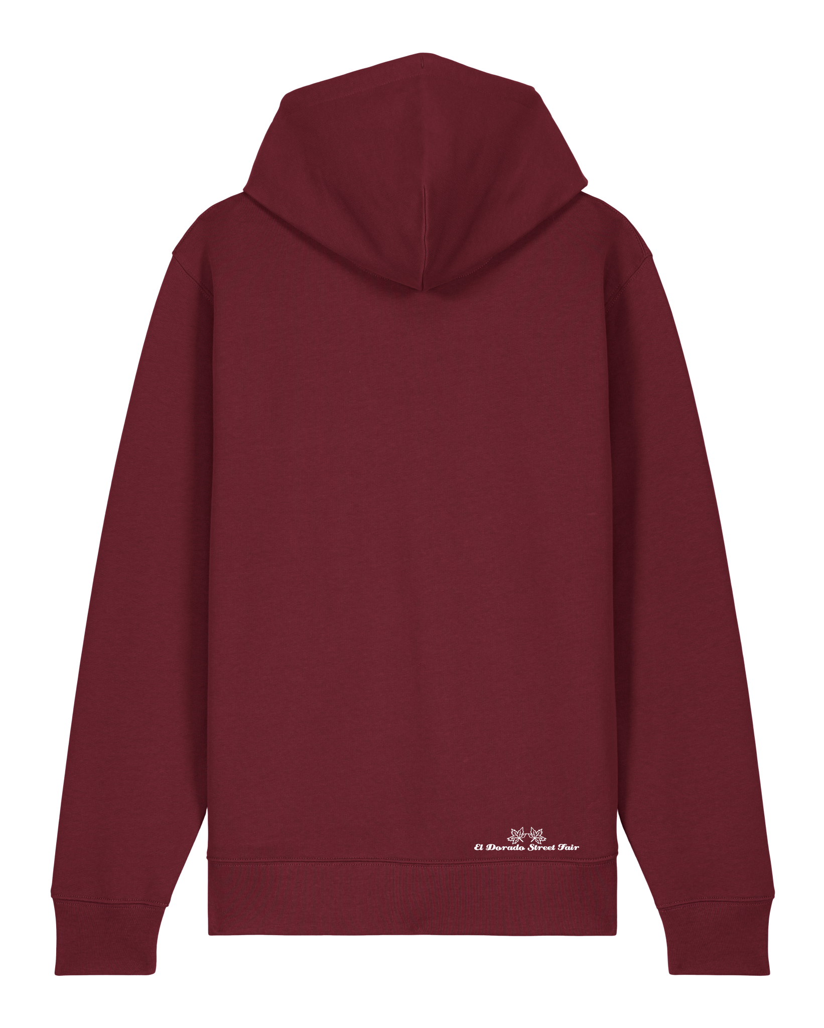 bio-unisex-medium fit-zipthru-basic-stsu179-burgunder rot-back