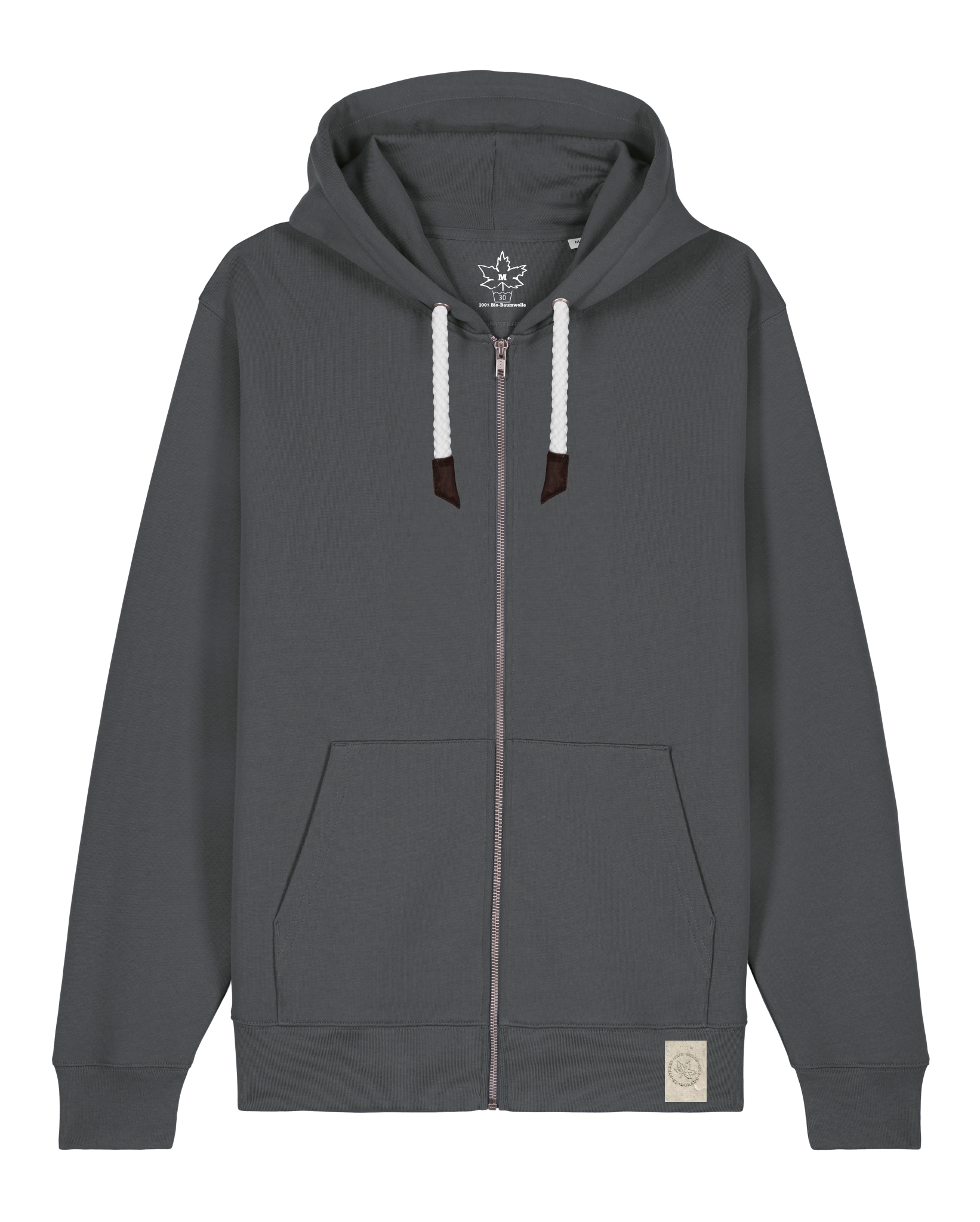 bio-unisex-medium fit-zipthru-basic-stsu179-eisen-front