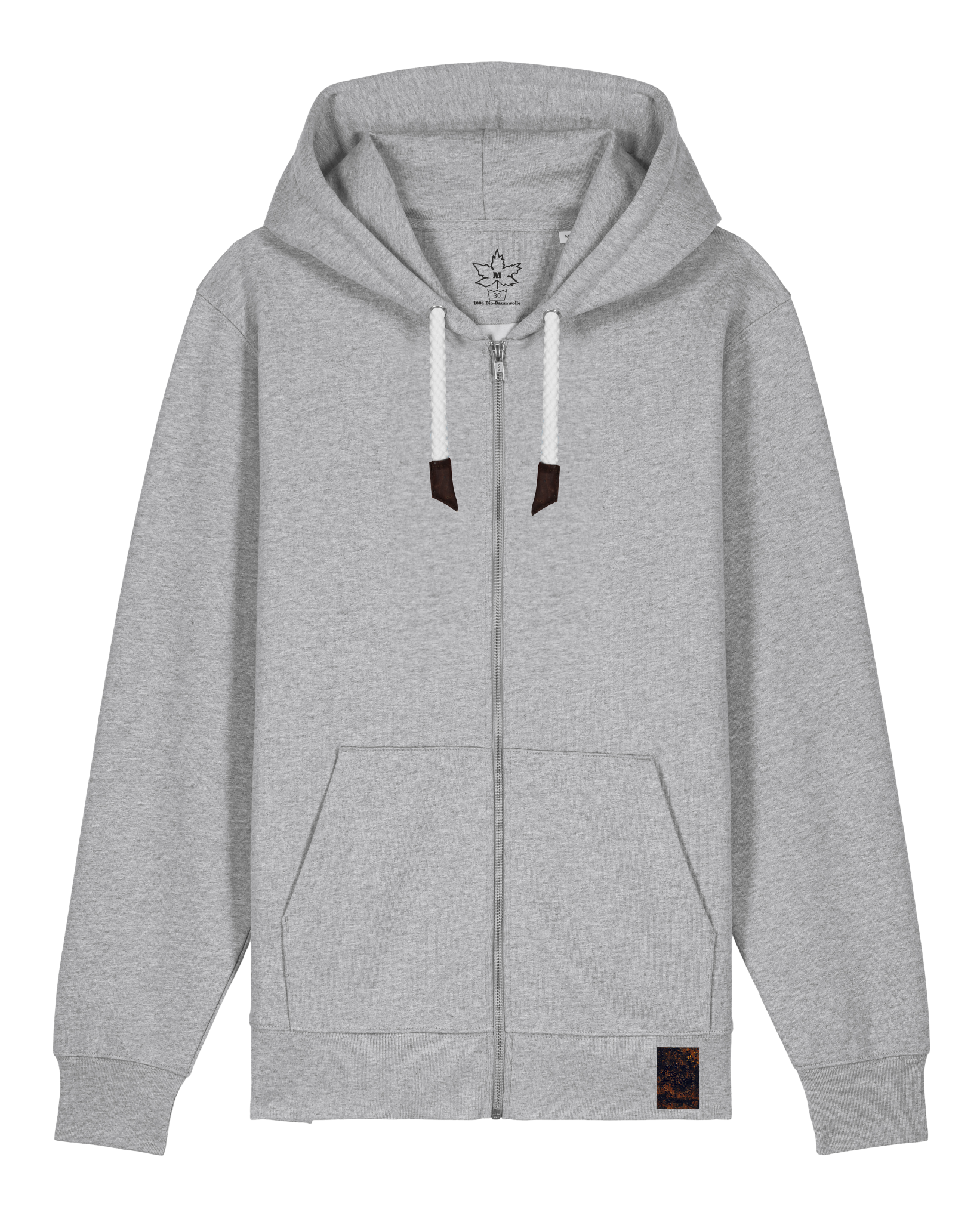bio-unisex-medium fit-zipthru-basic-stsu179-mausgrau-front