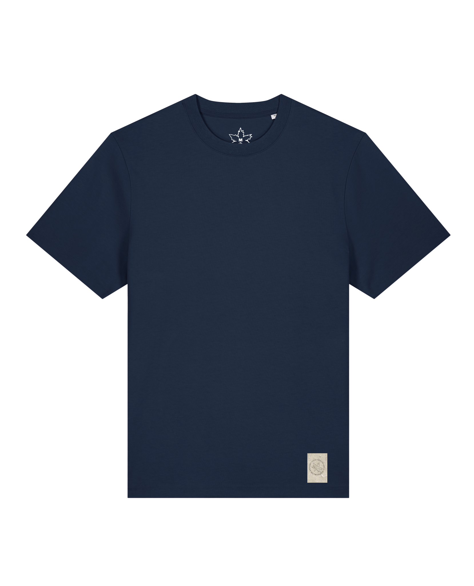 bio-unisex-relaxed fit-tshirt-basic-sttu171-marine-front