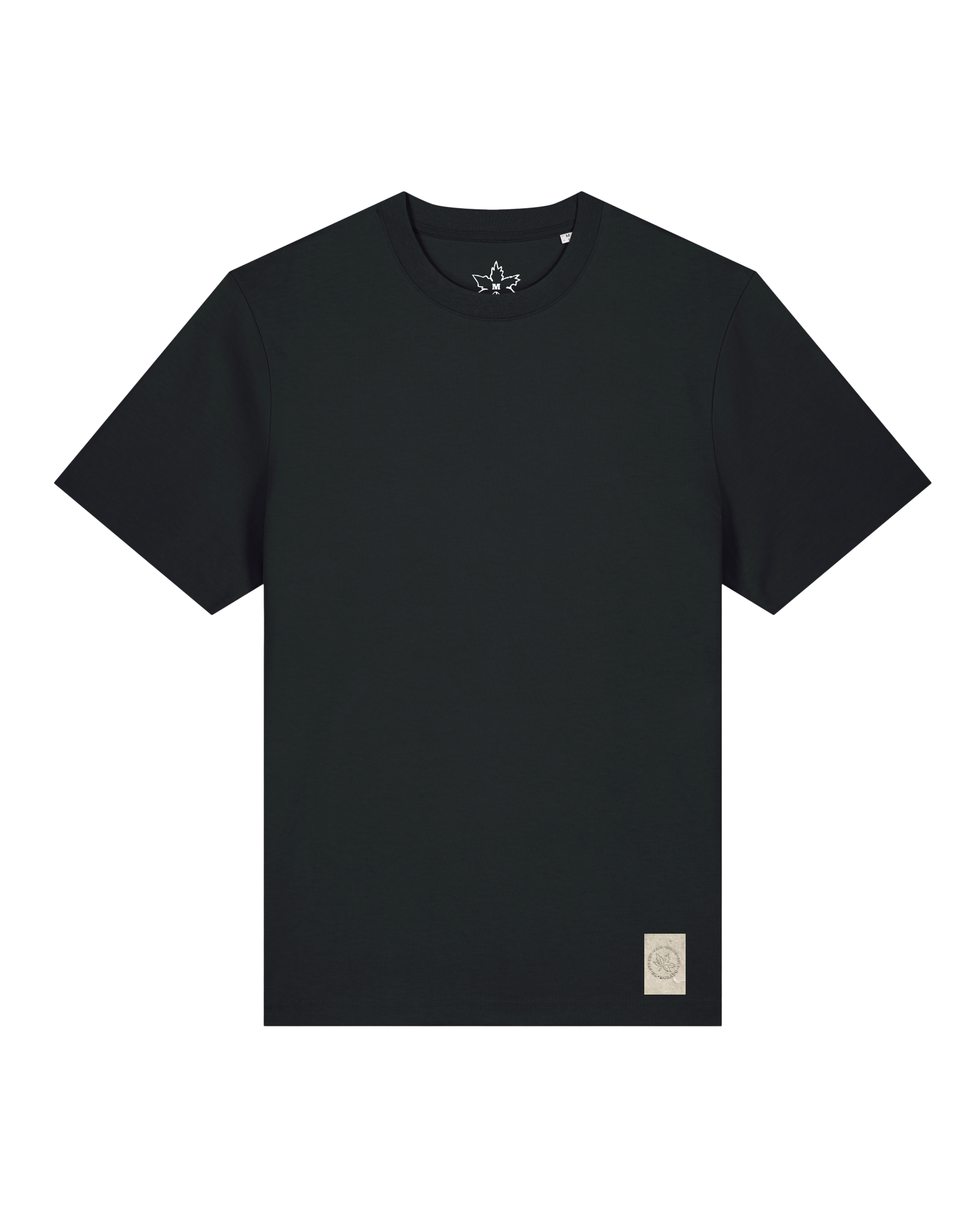 bio-unisex-relaxed fit-tshirt-basic-sttu171-schwarz-front